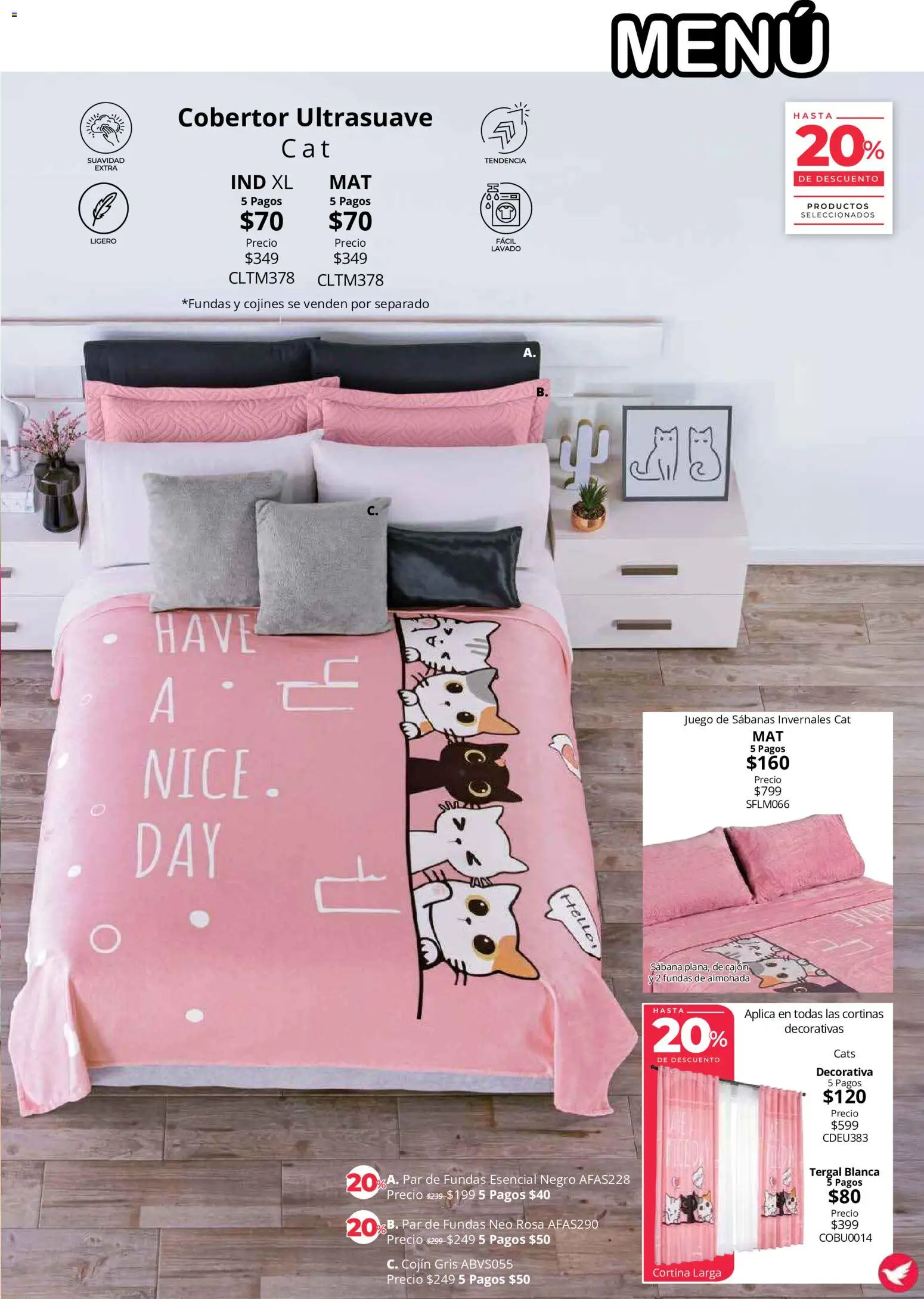 Nuevas ofertas de Colchas Concord válidas en toda la República Mexicana desde el 01/08/2026. ¡Encuentra las mejores ofertas en Colchas Concord catálogo Colección Cobertor! | Página: 116 | Productos: Cobertor, Juego, Almohada, Sabanas