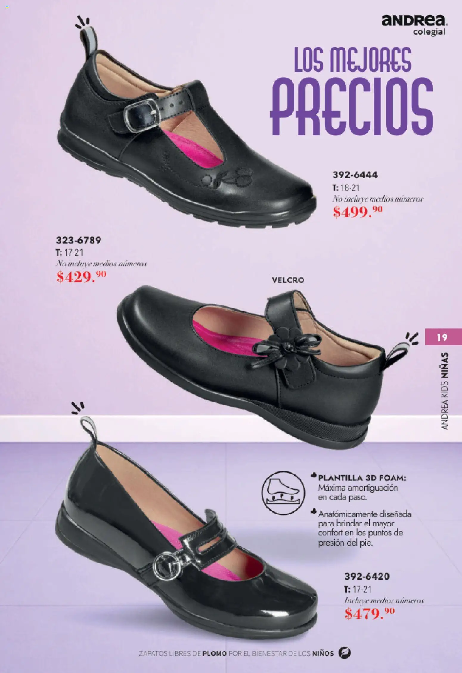 Nuevas ofertas de Andrea válidas en toda la República Mexicana desde el 23/05/2026. ¡Encuentra las mejores ofertas en Andrea catálogo Colegial! | Página: 19 | Productos: Zapatos