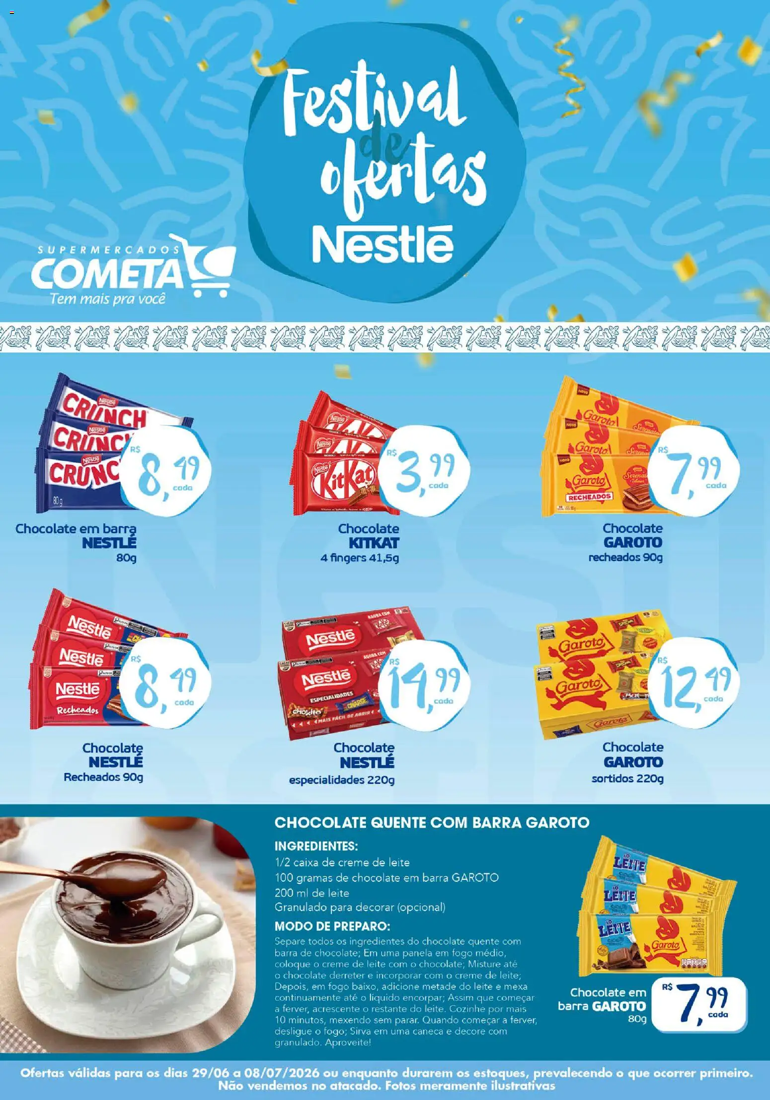 Cometa Supermercados Folheto - válido de 29/06/2026 | Página: 1 | Produtos: Lente, Leite, Caneca, Creme