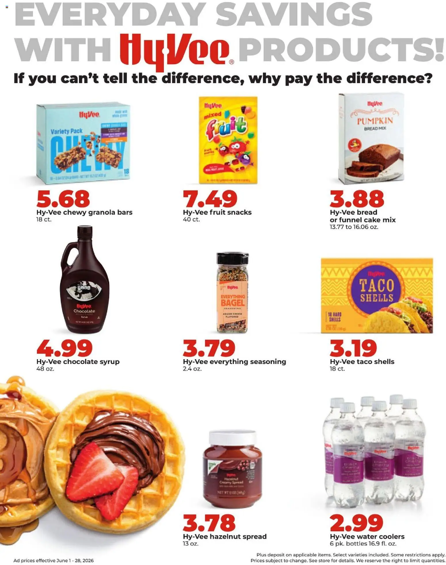 HyVee Monthly Ad - valid from 01.06.2026 | Page: 9 | Products: Cheese, Bread, Water, Pumpkin
