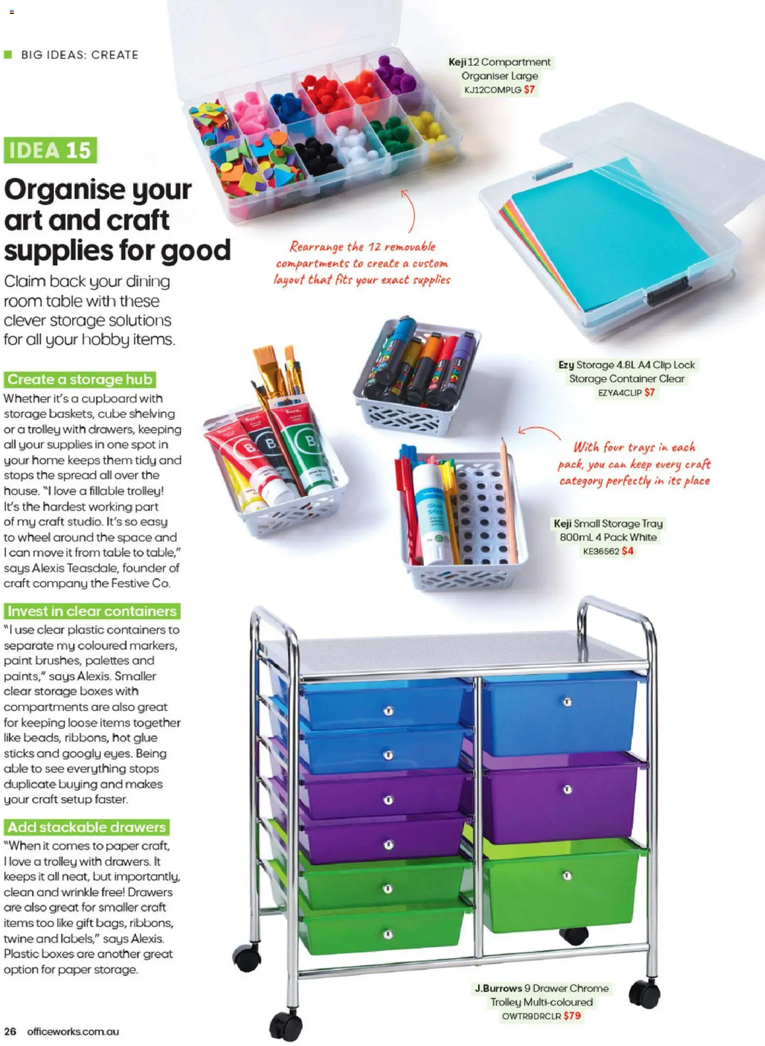 Officeworks catalogue - valid from 27/08/2026 | Page: 26 | Products: Cupboard, Drawer, Trolley, Spread