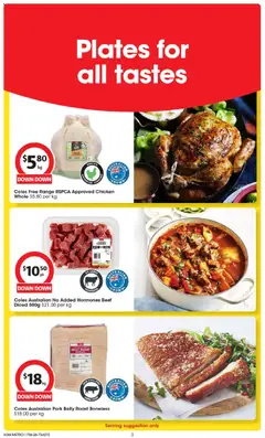 Preview of Coles catalogue - valid from 17.06.2026 | Page: 3 | Products: Chicken, Pork, Beef