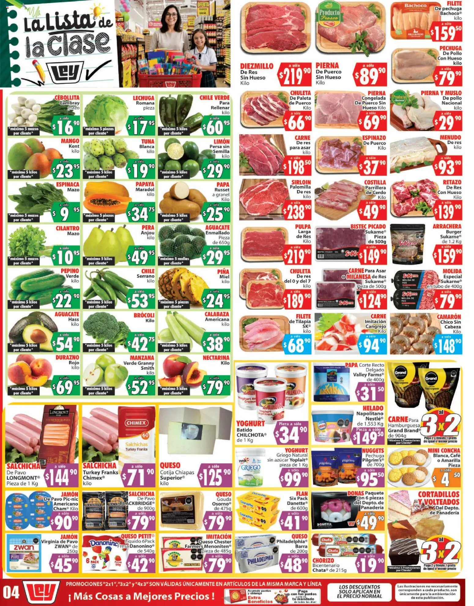 Nuevas ofertas de Casa Ley válidas en toda la República Mexicana desde el 29/08/2026. ¡Encuentra las mejores ofertas en Casa Ley folleto Autoservicio! | Página: 2 | Productos: Pollo, Cerdo, Espinaca, Carne para asar