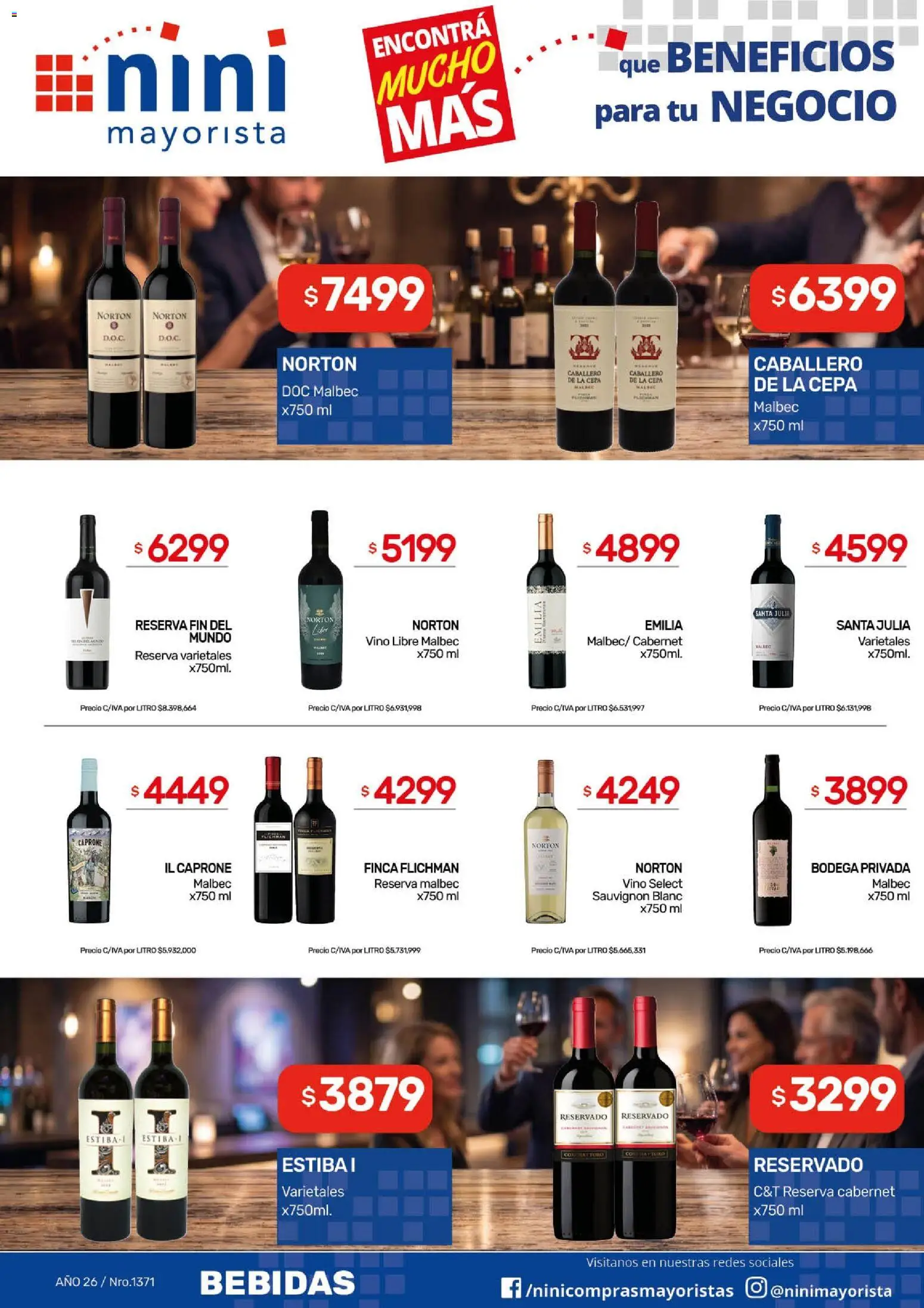 NINI Mayorista ofertas │ válido desde el 03/08/2026 | Página: 18 | Productos: Bebidas, Vino
