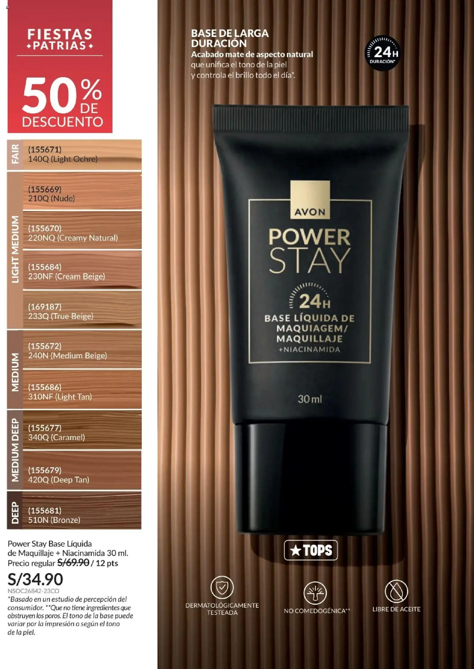 Catálogo Avon válido desde 01/07/2026 | Página: 21 | Productos: Aceite, Maquillaje