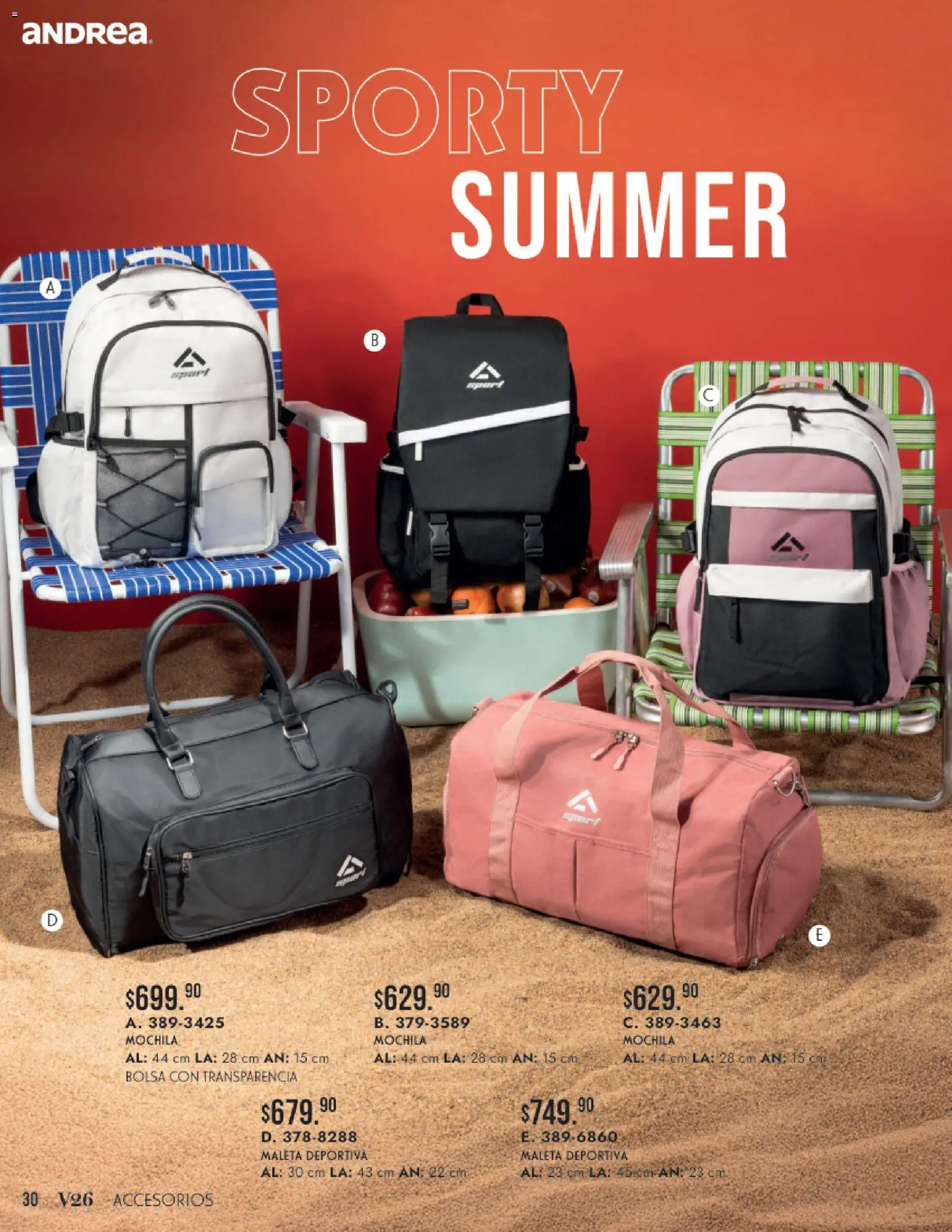 Nuevas ofertas de Andrea válidas en toda la República Mexicana desde el 24/05/2026. ¡Encuentra las mejores ofertas en Andrea catálogo Accesorios para todos! | Página: 30 | Productos: Bolsa, Mochila, Maleta