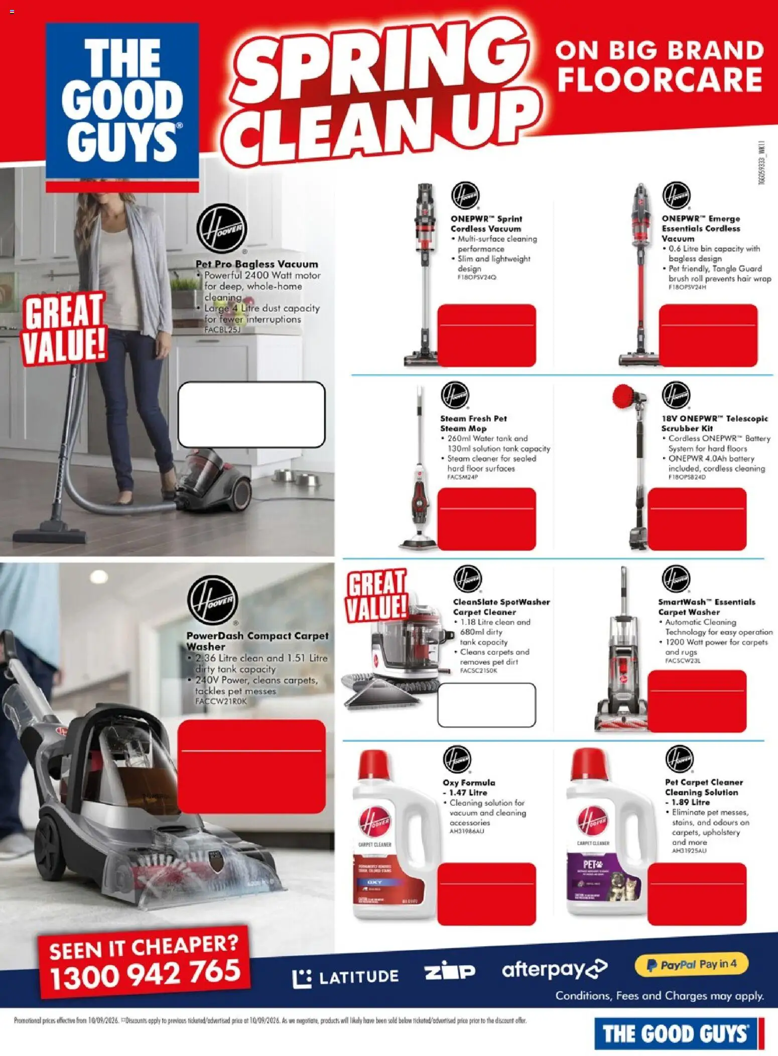 The Good Guys catalogue - valid from 10/09/2026 | Page: 8 | Products: Battery, Mop, Steam Mop, Steam Cleaner