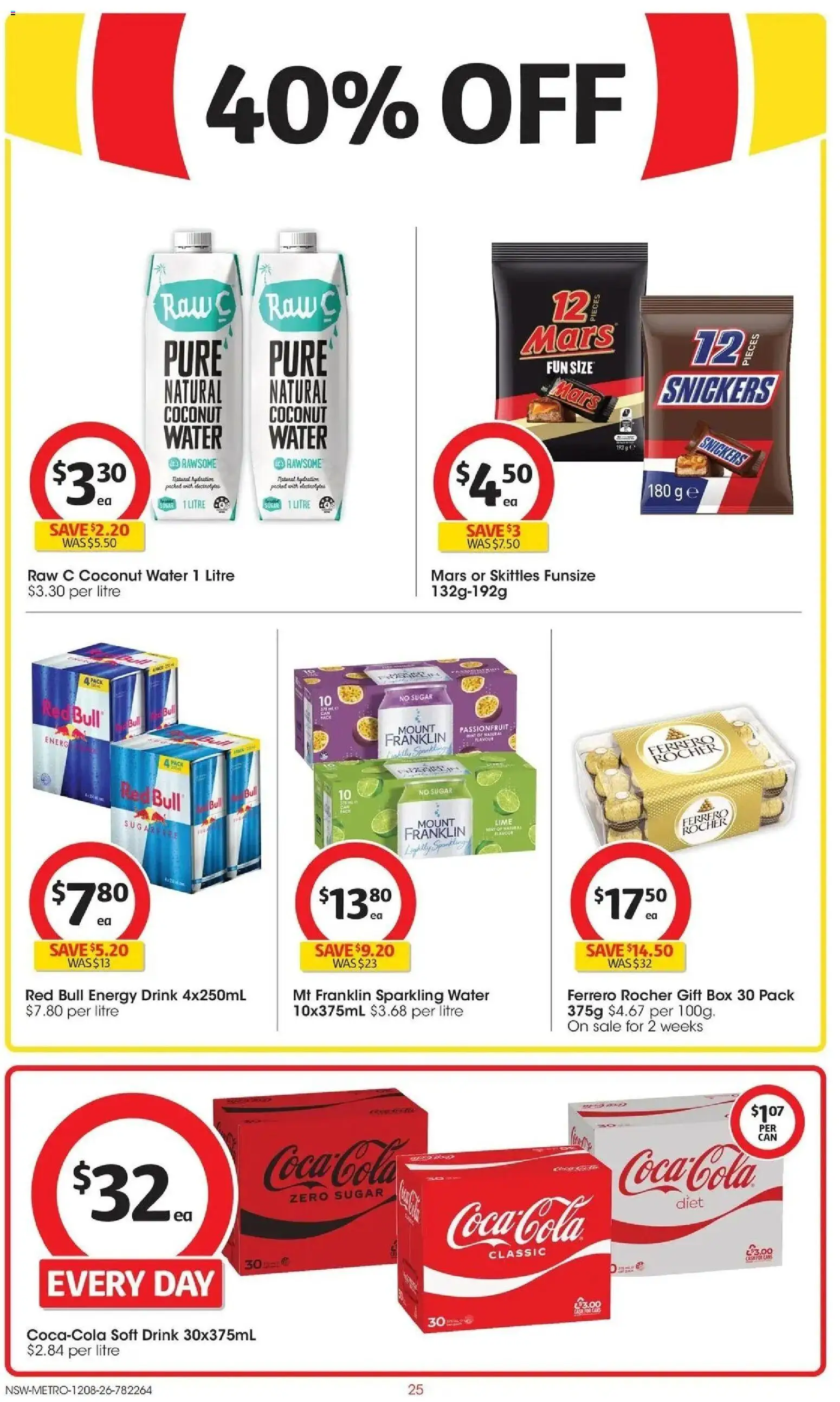 Coles catalogue - valid from 12/08/2026 | Page: 25 | Products: Box, Confectionery, Water, Coconut
