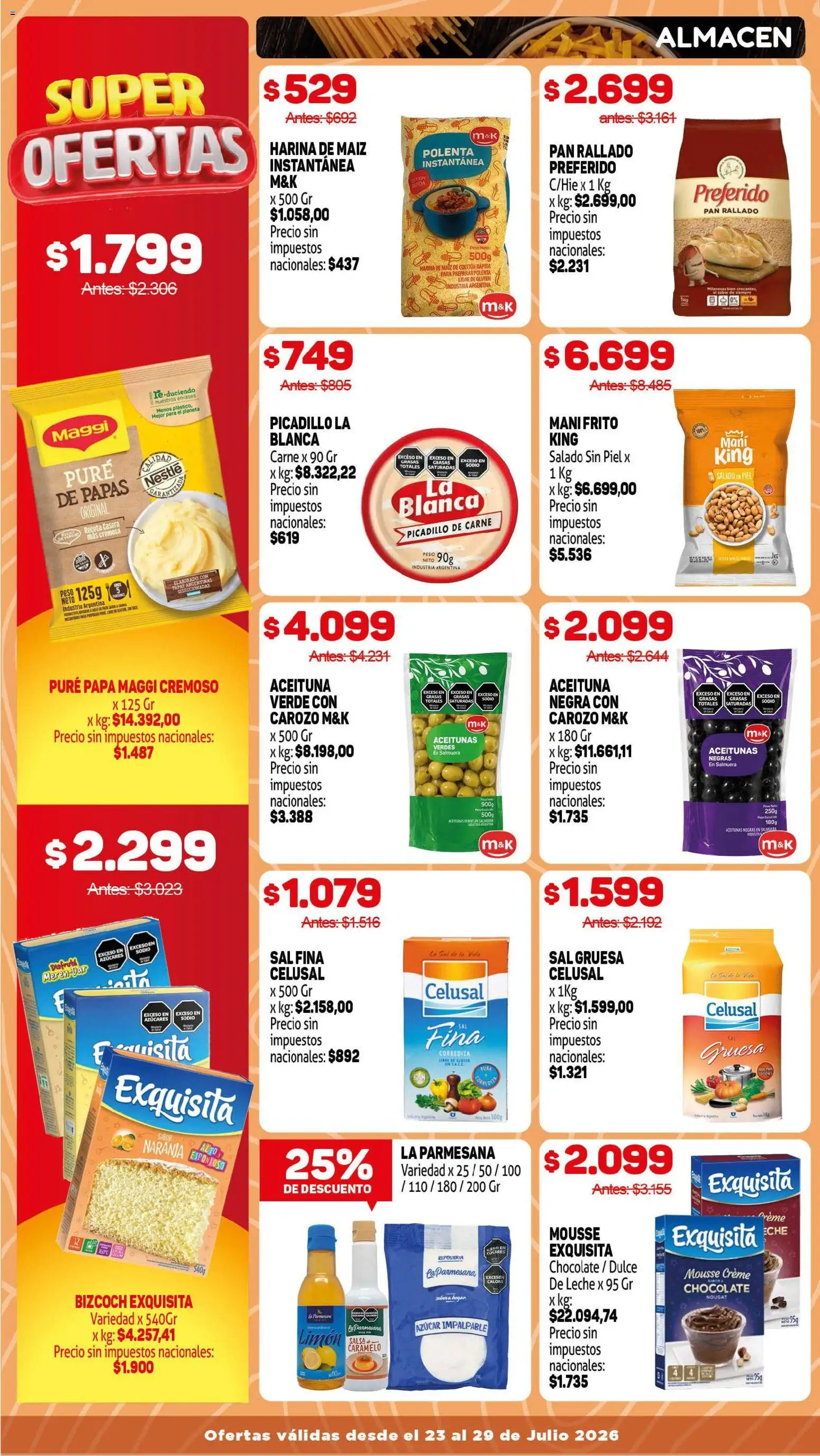 Makro ofertas │ válido desde el 23/07/2026 | Página: 7 | Productos: Sal, Polenta, Pan, Pan rallado