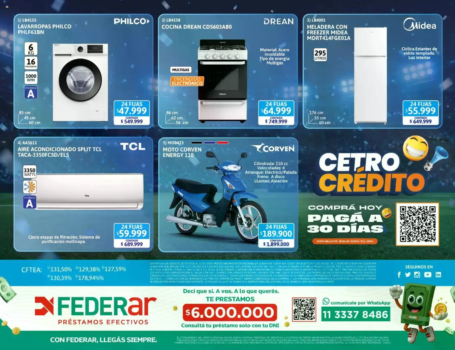 Cetrogar catálogo │ válido desde el 01/07/2026 | Página: 16 | Productos: Disco, Cocina, Aire acondicionado, Té