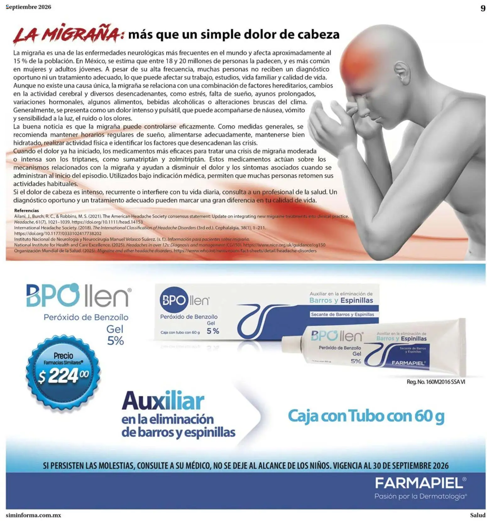 Nuevas ofertas de Farmacias Similares válidas en toda la República Mexicana desde el 01/09/2026. ¡Encuentra las mejores ofertas en Farmacias Similares catálogo AyuPADi, la voz que se levanta! | Página: 9 | Productos: Bebidas, Caja, Sobre