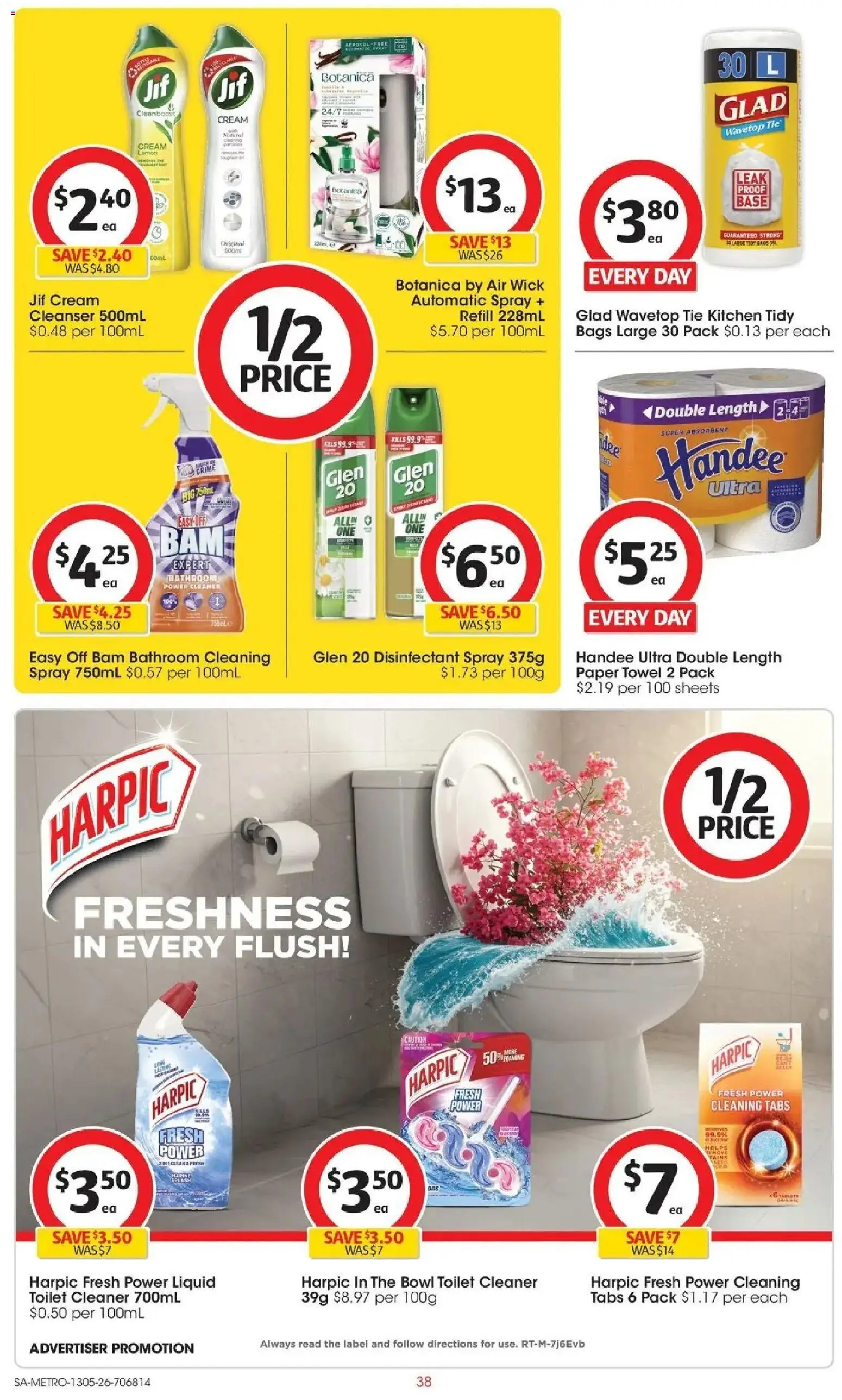 Coles catalogue - valid from 13.05.2026 | Page: 38 | Products: Toilet, Cream, Tie, Bathroom