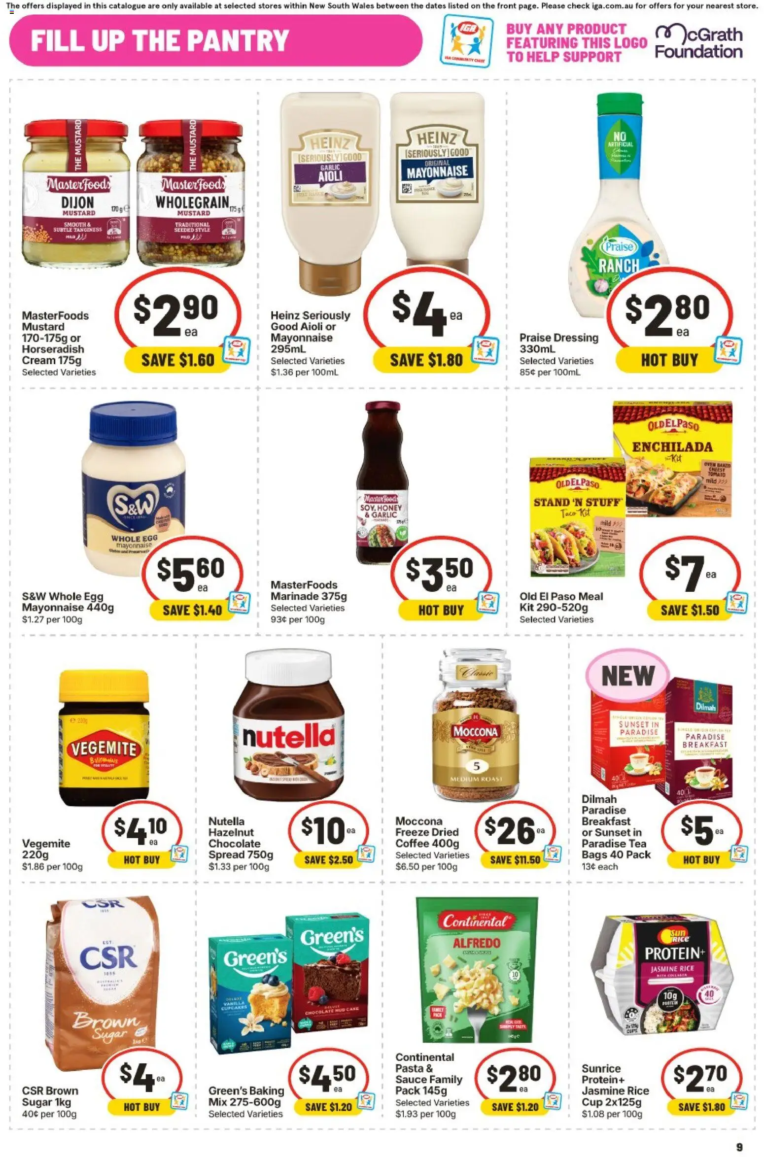 IGA catalogue - valid from 23/09/2026 | Page: 14 | Products: Tea, Mustard, Foundation, Vanilla