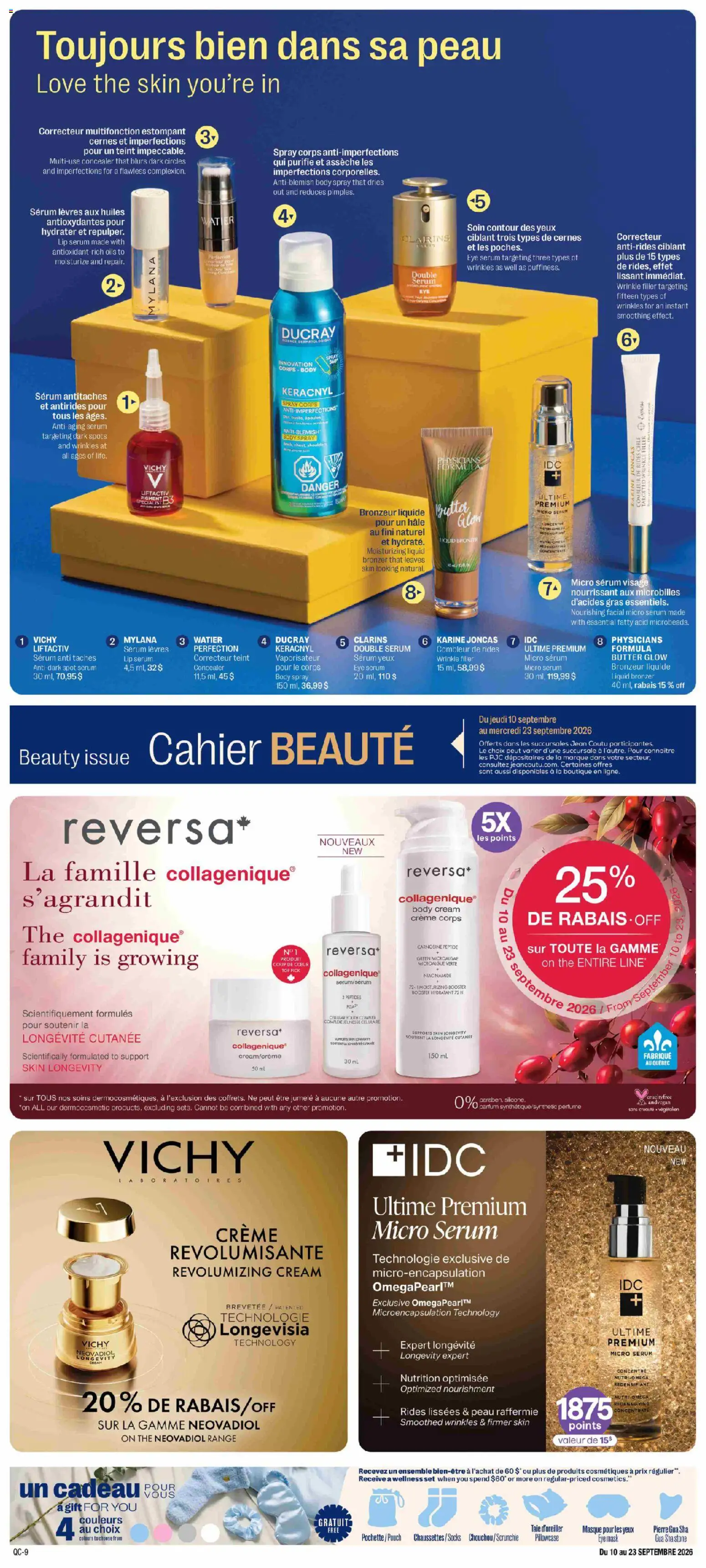 Jean Coutu flyer valid from Sep 10, 2026 | Page: 9 | Products: Perfume, Bronzer, Butter, Omega