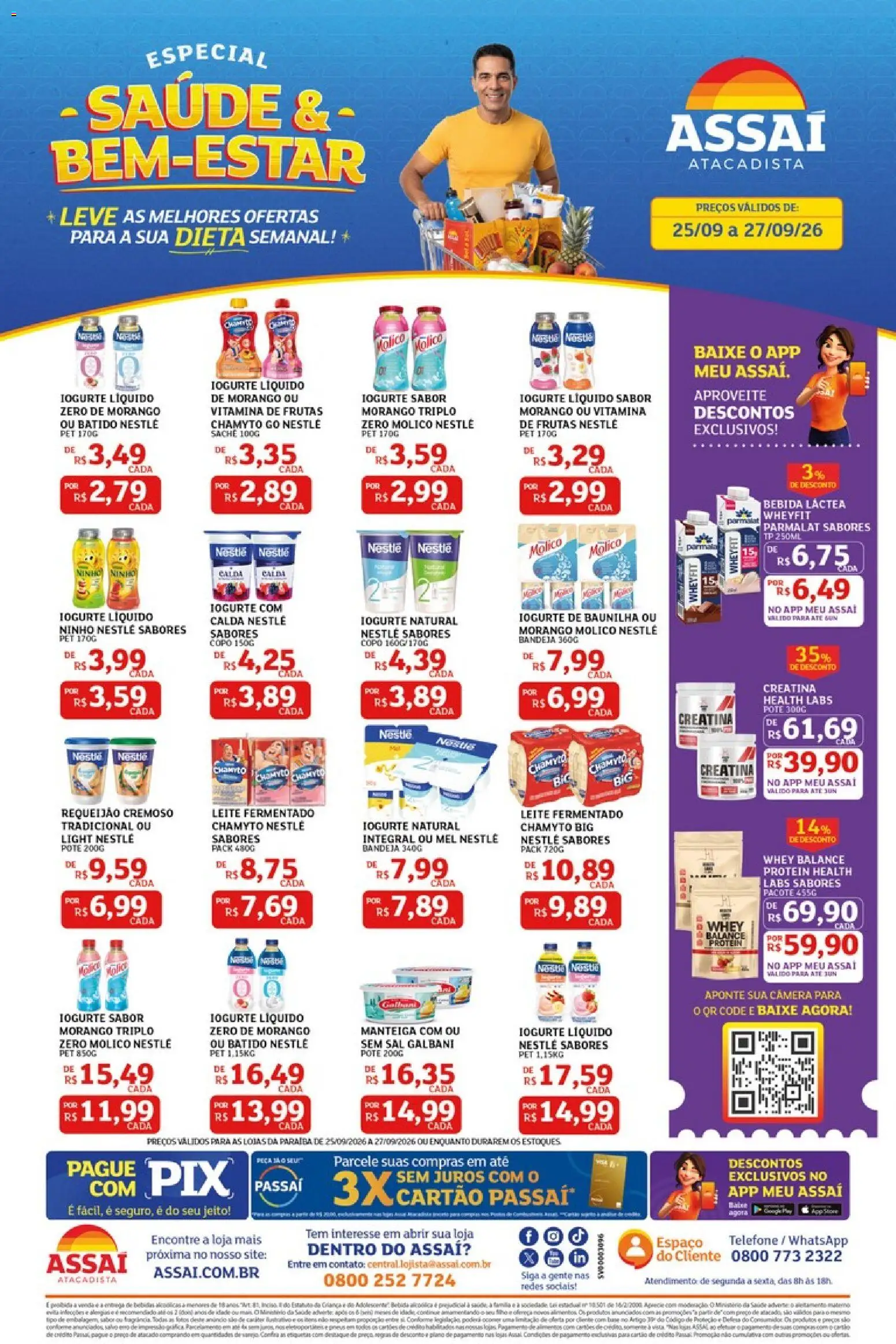 Assaí Atacadista Folheto - válido de 25/09/2026 | Página: 1 | Produtos: Baunilha, Leite, Mel, Bandeja