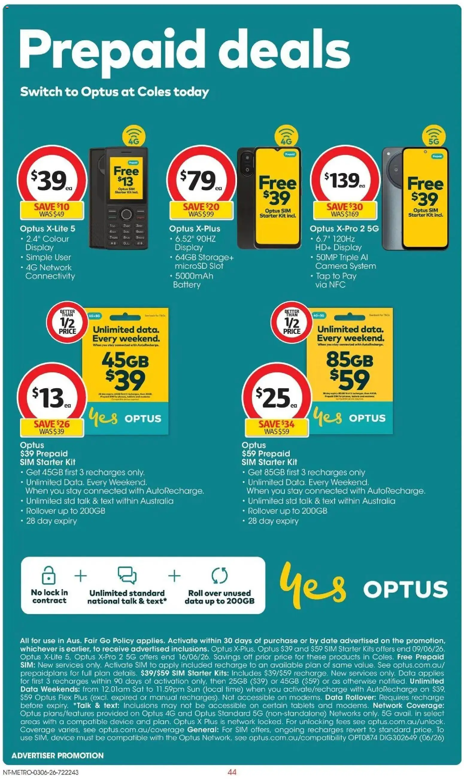 Coles catalogue - valid from 02.06.2026 | Page: 44 | Products: Battery, Tap, Date, Device