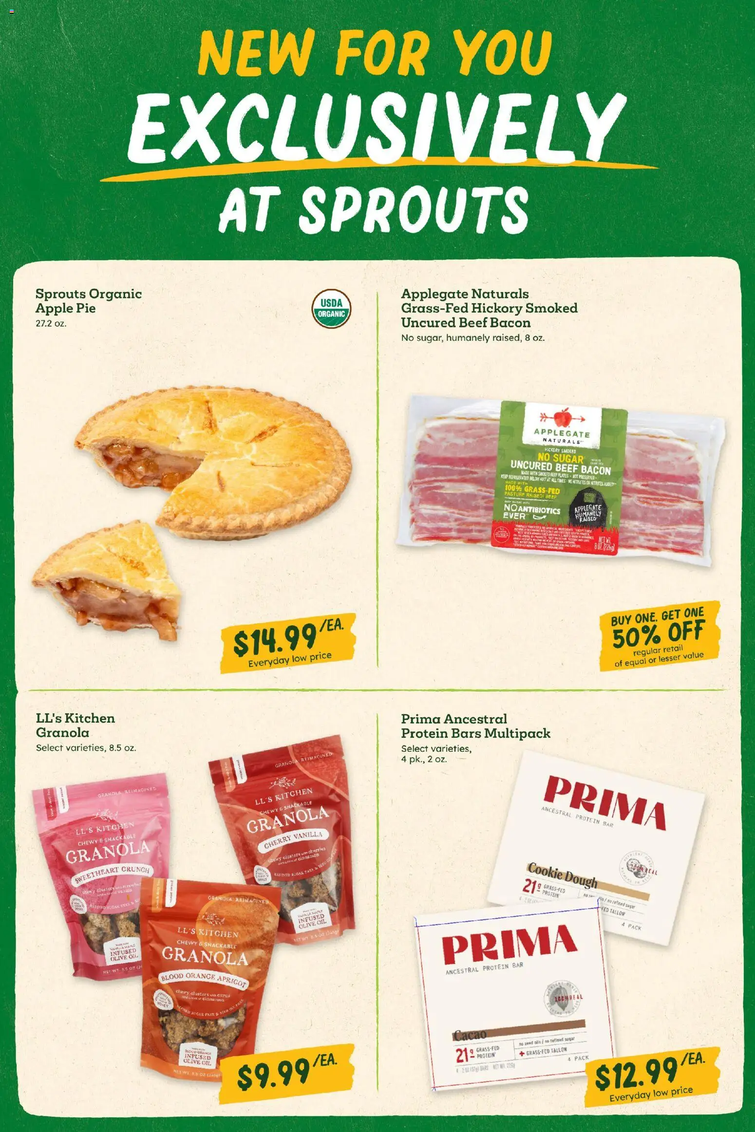 Sprouts Weekly Ad - valid from 07/01/2026 | Page: 10 | Products: Oil, Beef, Sugar, Apple Pie