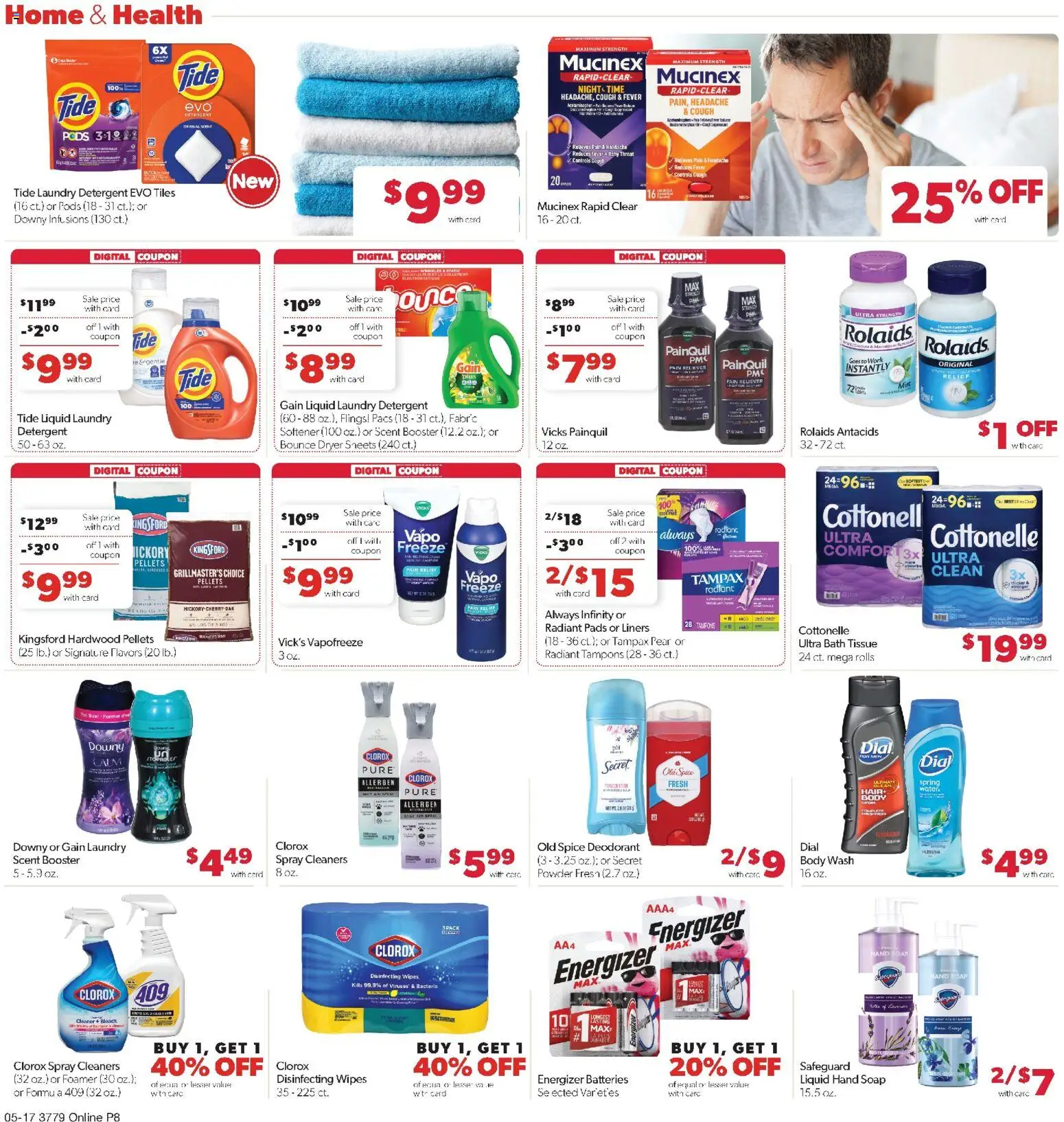 Family Fare Weekly Ad - IA - valid from 17.05.2026 | Page: 14 | Products: Bath, Deodorant, Body Wash, Dryer