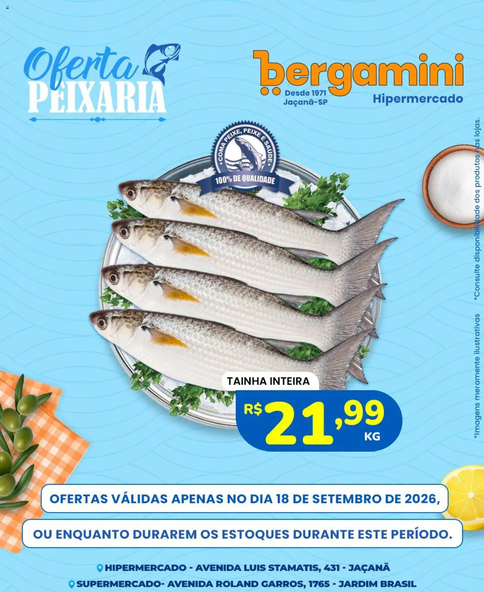 Supermercado Bergamini Folheto - válido de 18/09/2026 | Página: 7 | Produtos: Peixe