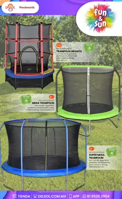 Vista previa de Del Sol y Woolworth catálogo El Castillo del Juguete, nuevo folleto de la tienda, válido en México a partir del 01/10/2026 | Página: 198 | Productos: Trampolín