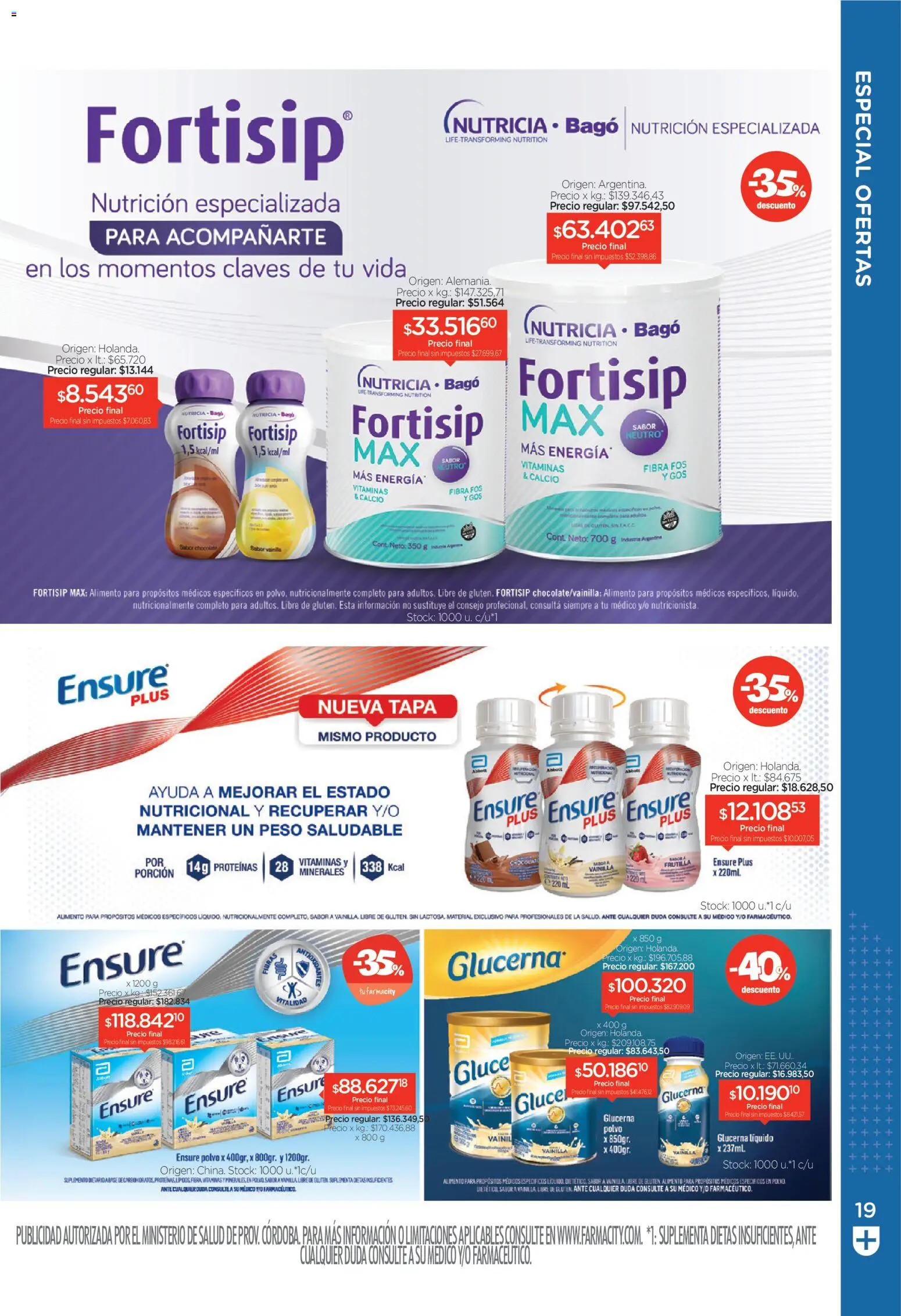 Farmacity catálogo │ válido desde el 30.04.2026 | Página: 19 | Productos: Vitaminas, Peso, Polvo, Chocolate