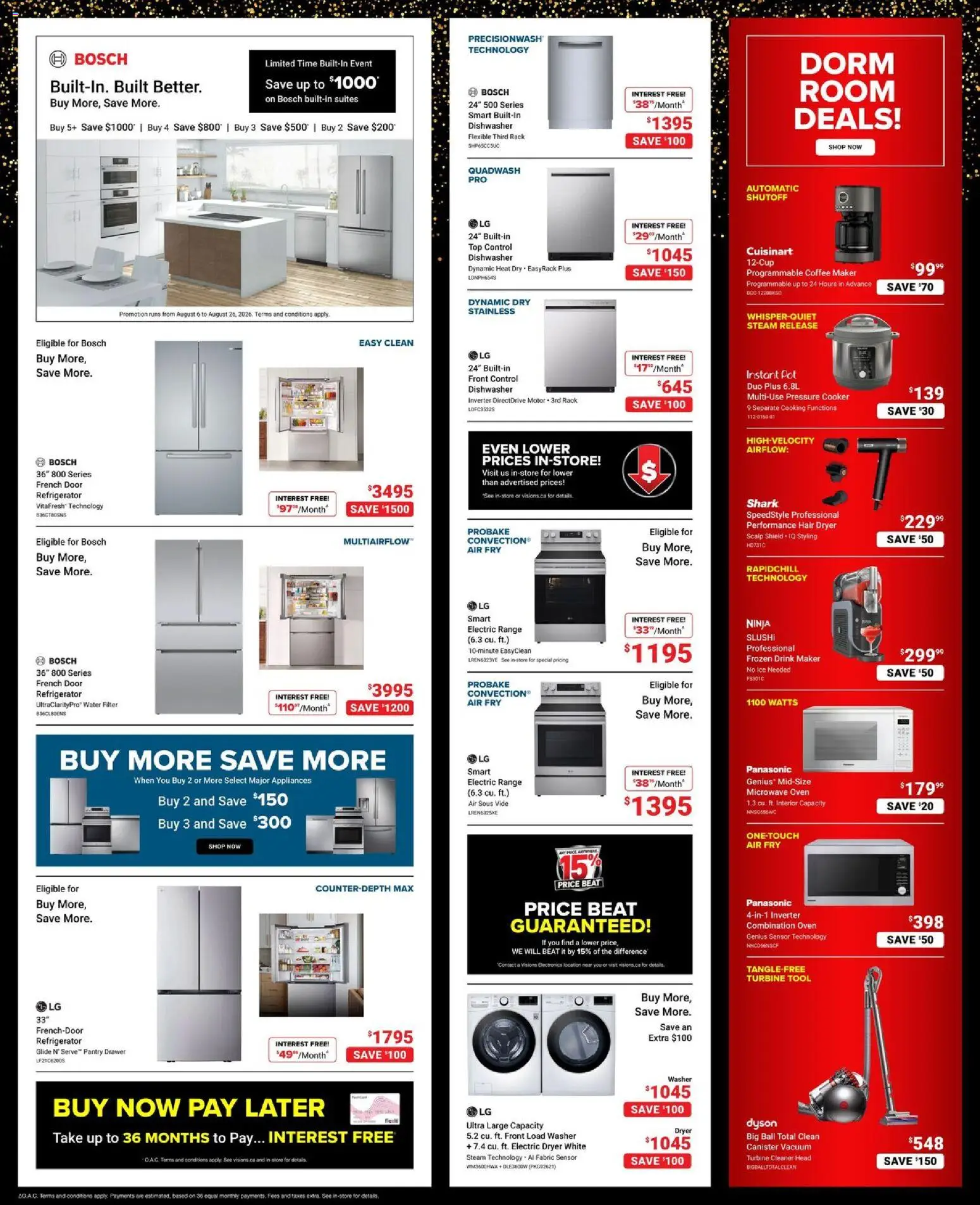 Visions flyer valid from Aug 14, 2026 | Page: 4 | Products: Oven, Microwave oven, Coffee maker, Ice