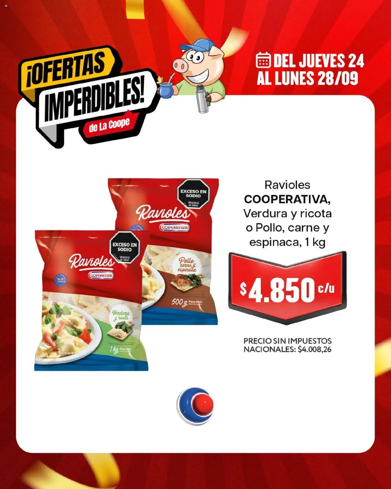 Cooperativa Obrera catálogo │ válido desde el 24/09/2026 | Página: 3 | Productos: Peso, Ricota, Ravioles, Espinaca