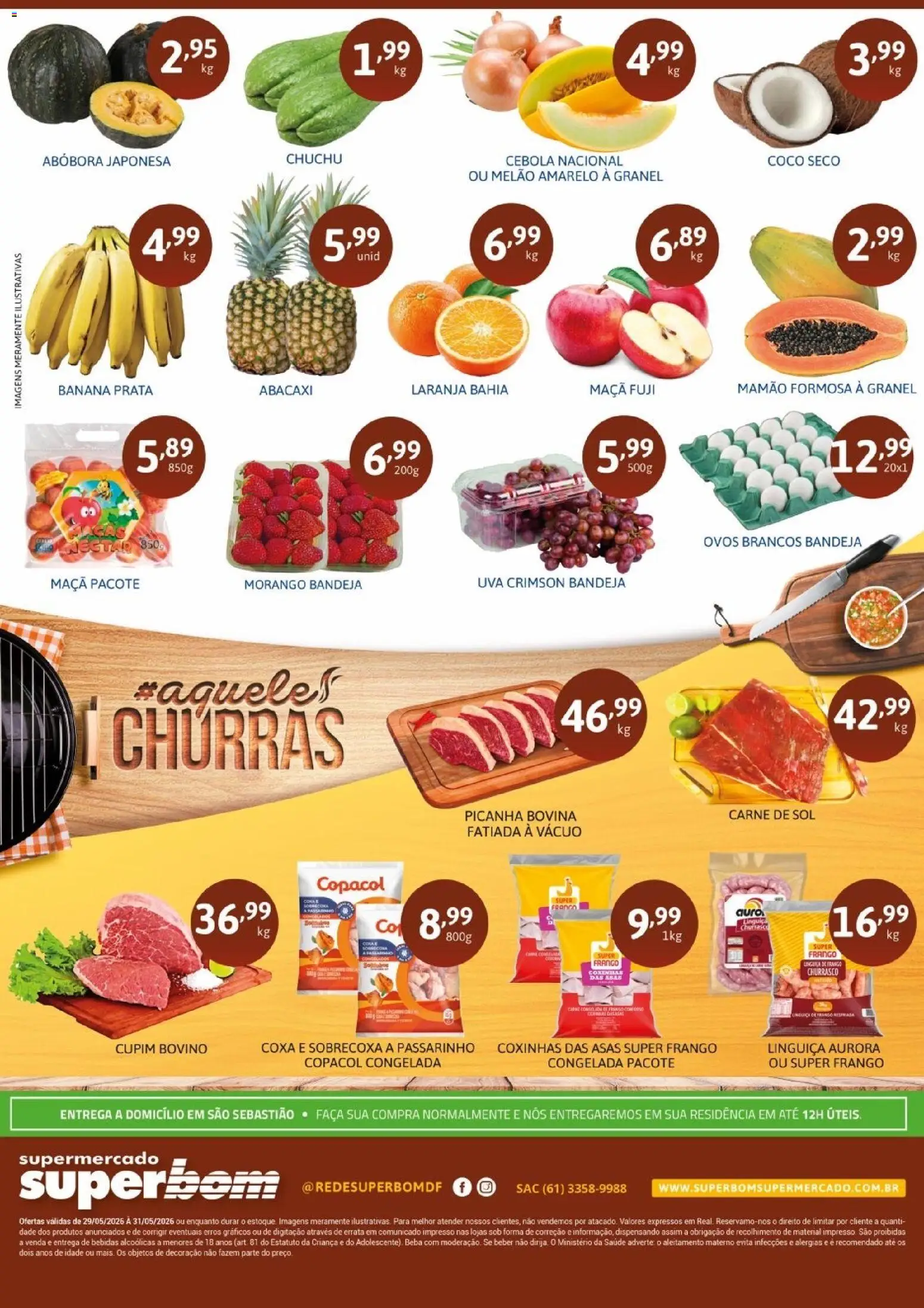 Superbom Folheto - válido de 29.05.2026 | Página: 2 | Produtos: Chuchu, Picanha, Ovos, Mamão