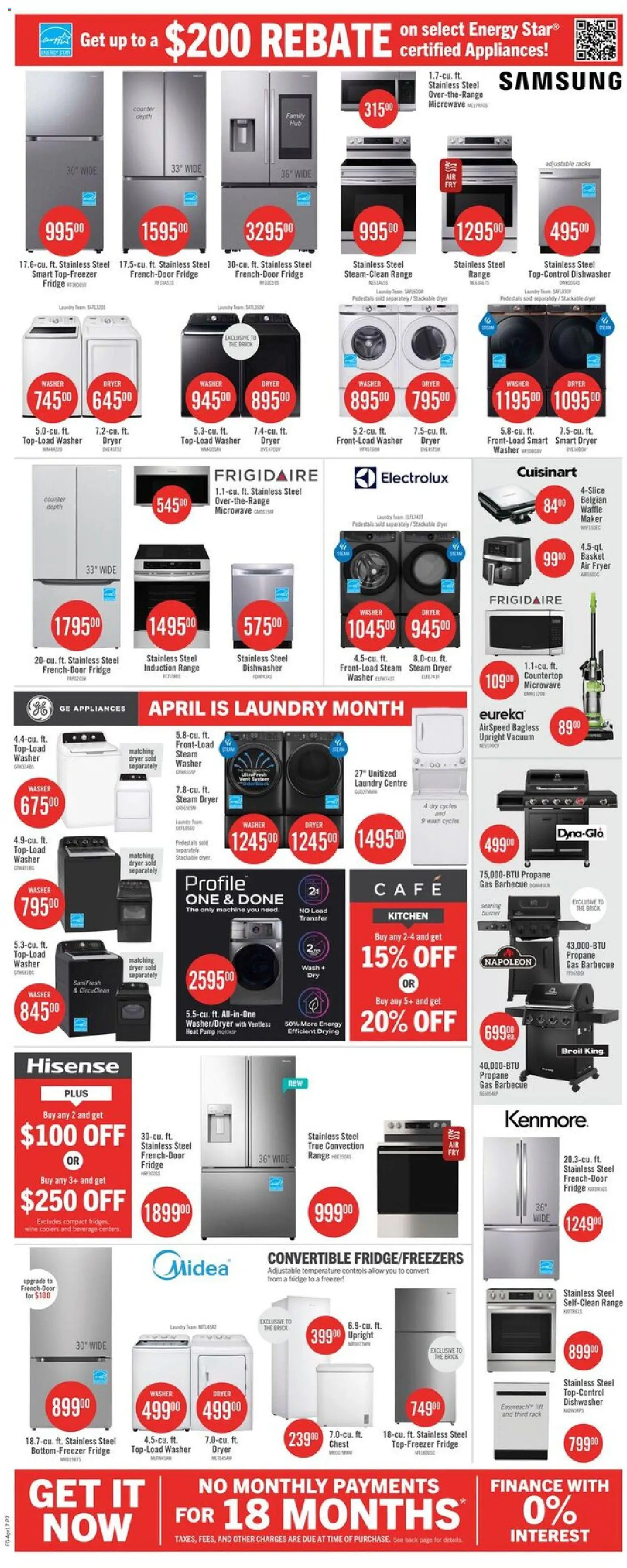 The Brick flyer valid from 17.04.2026 | Page: 9 | Products: Dryer, Dishwasher, Fryer, Basket
