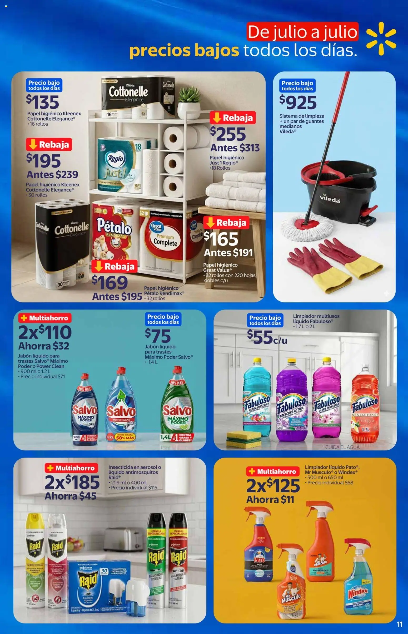 Nuevas ofertas de Walmart Express válidas en toda la República Mexicana desde el 03.06.2026. ¡Encuentra las mejores ofertas en Walmart Express folleto! | Página: 11 | Productos: Guantes, Agua, Repelente, Insecticida