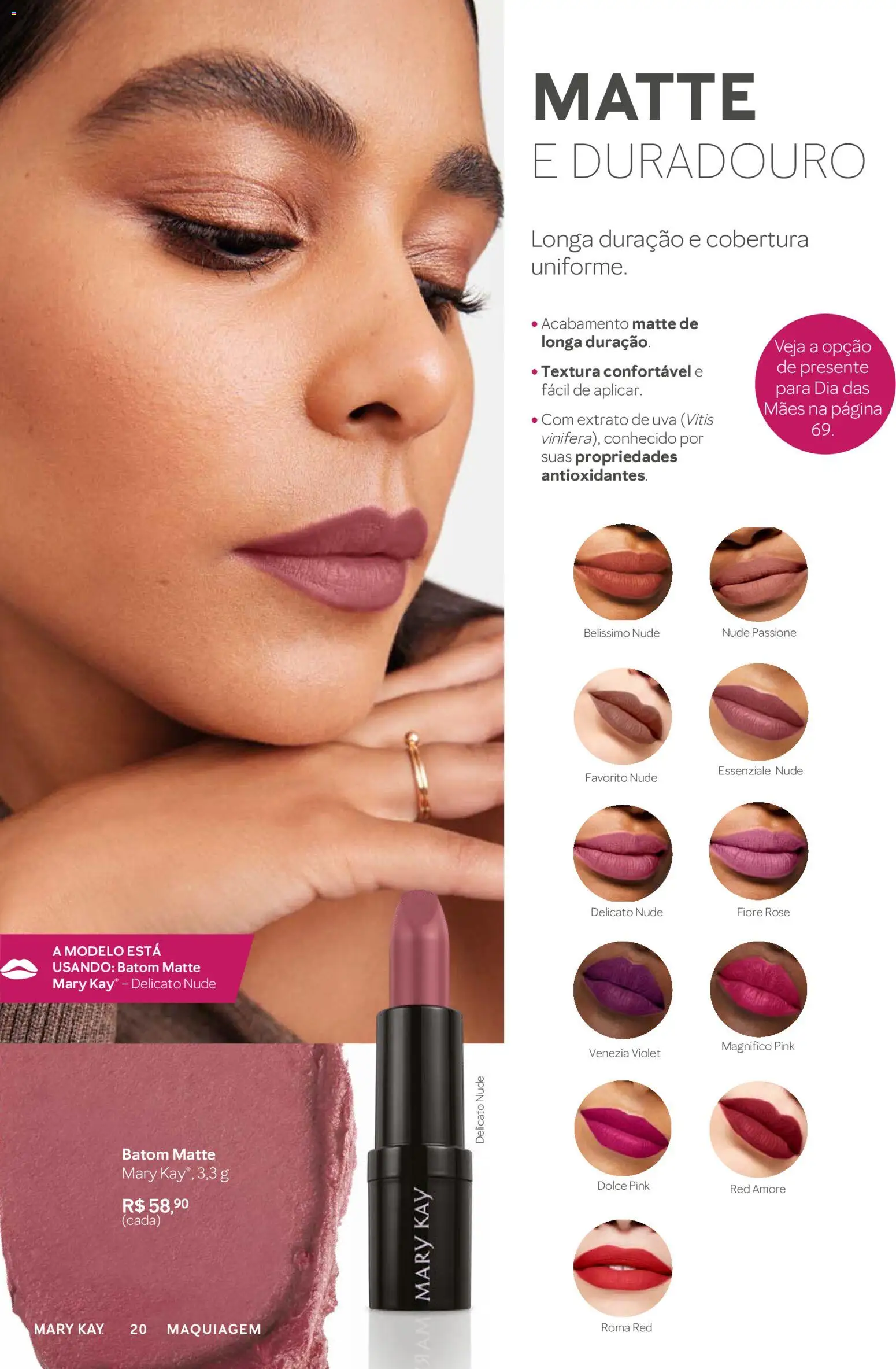 Mary Kay Folheto - válido de 01/03/2026 | Página: 20 | Produtos: Maquiagem, Batom