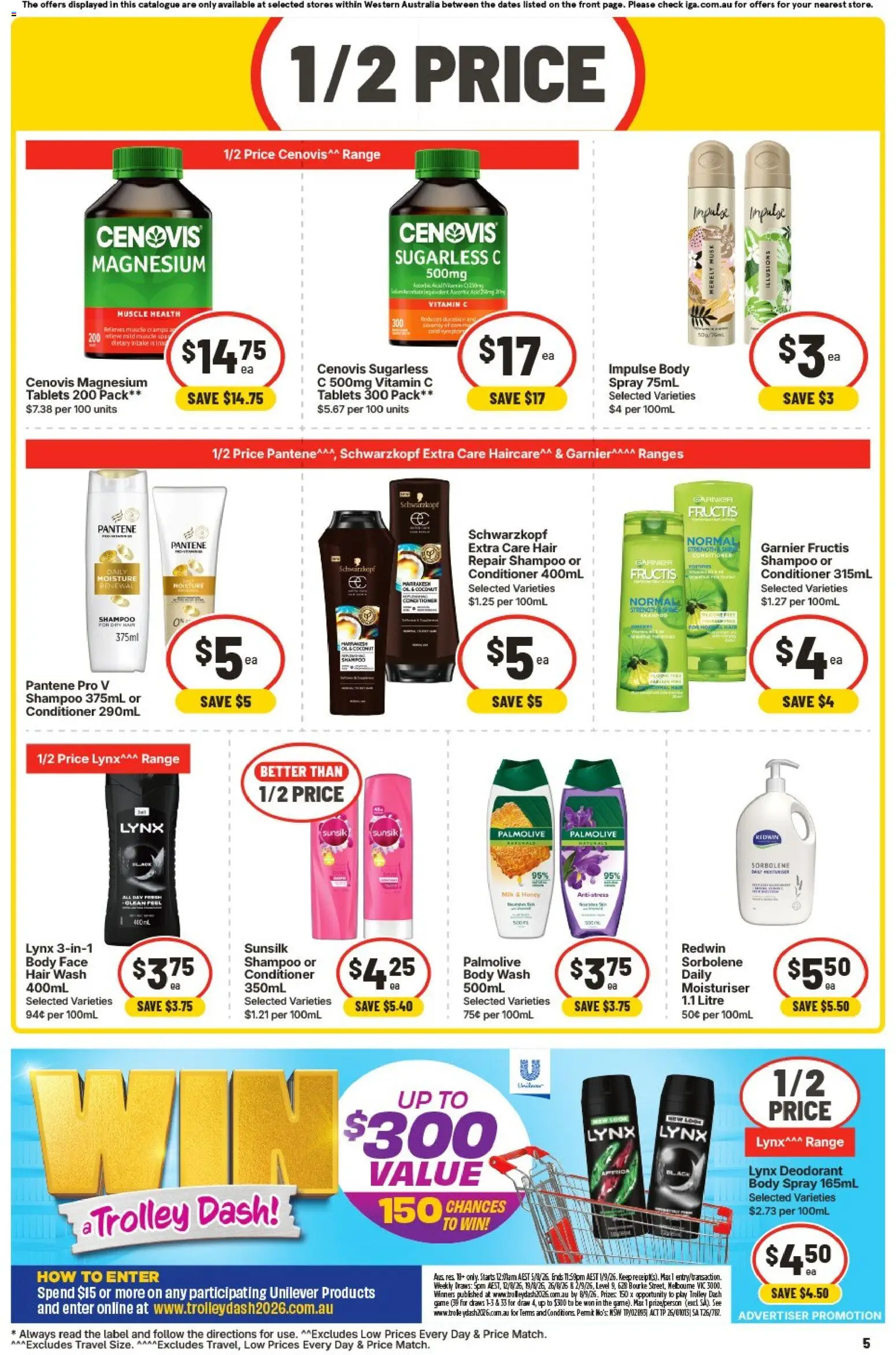IGA catalogue - valid from 02/09/2026 | Page: 6 | Products: Oil, Deodorant, Trolley, Tablets