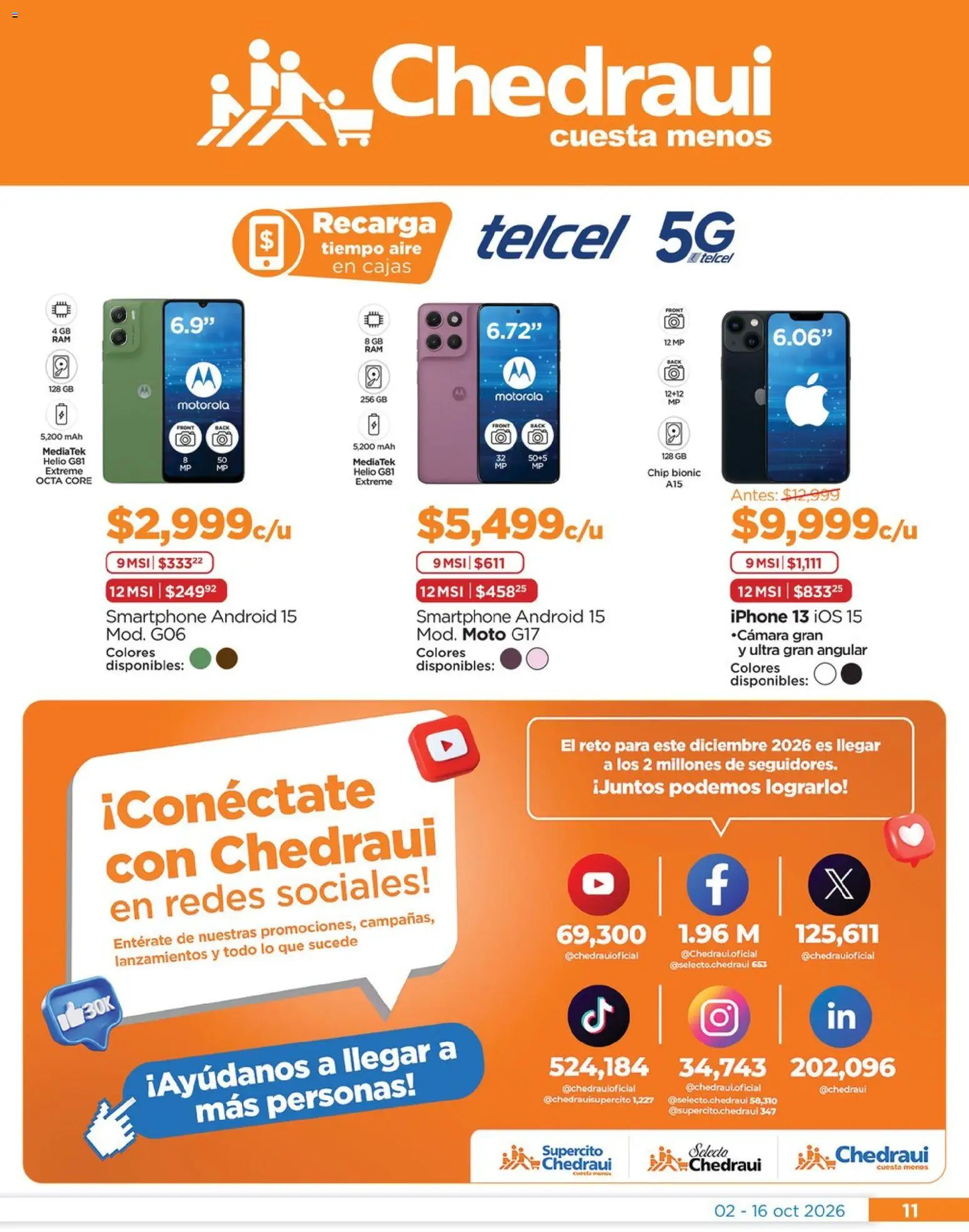 Nuevas ofertas de Chedraui válidas en toda la República Mexicana desde el 02/10/2026. ¡Encuentra las mejores ofertas en Chedraui folleto Renueva tu hogar! | Página: 11
