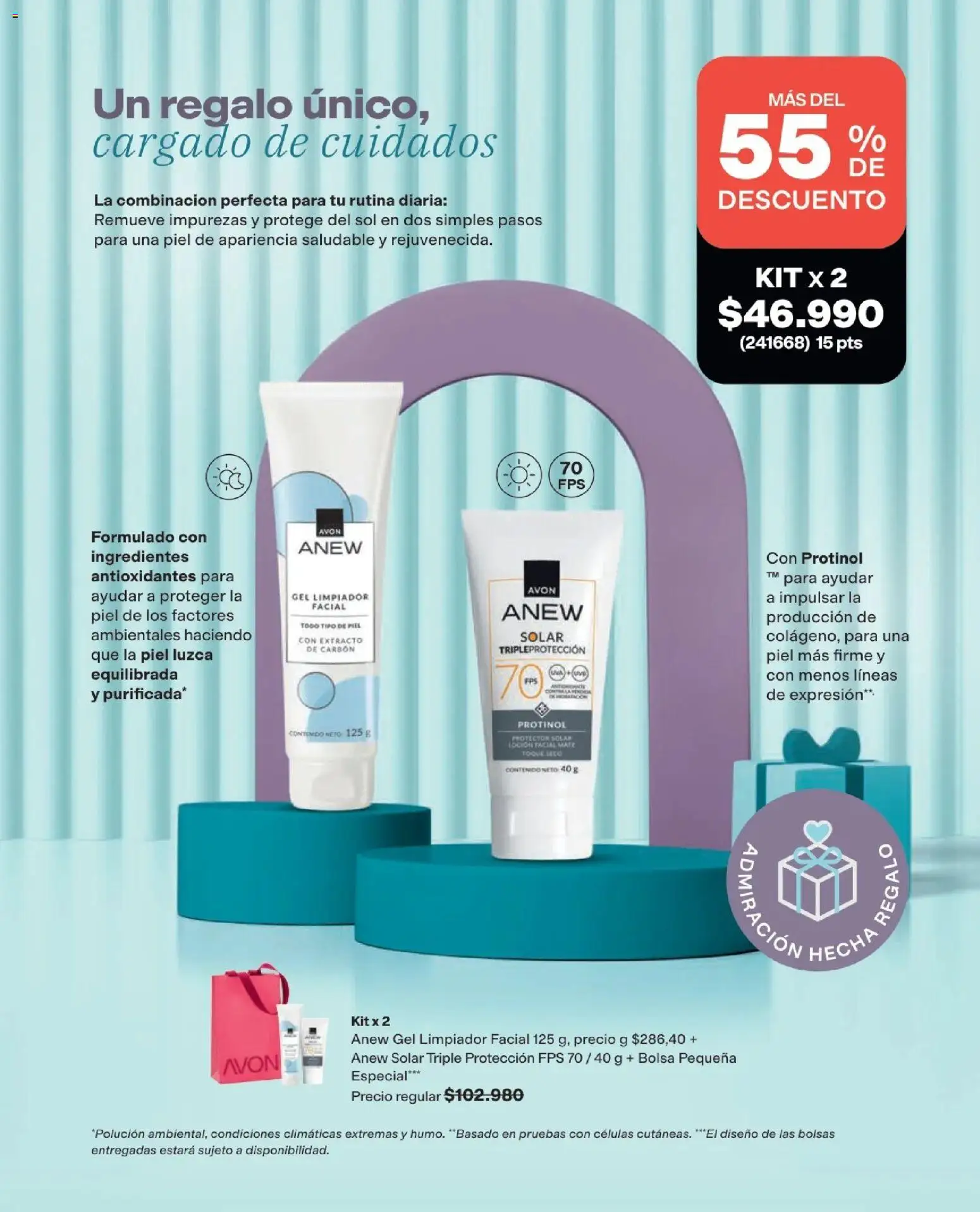 Avon revista - valida desde el 15.06.2026 | Página: 46 | Productos: Bolsa, Limpiador, Loción, Combinación
