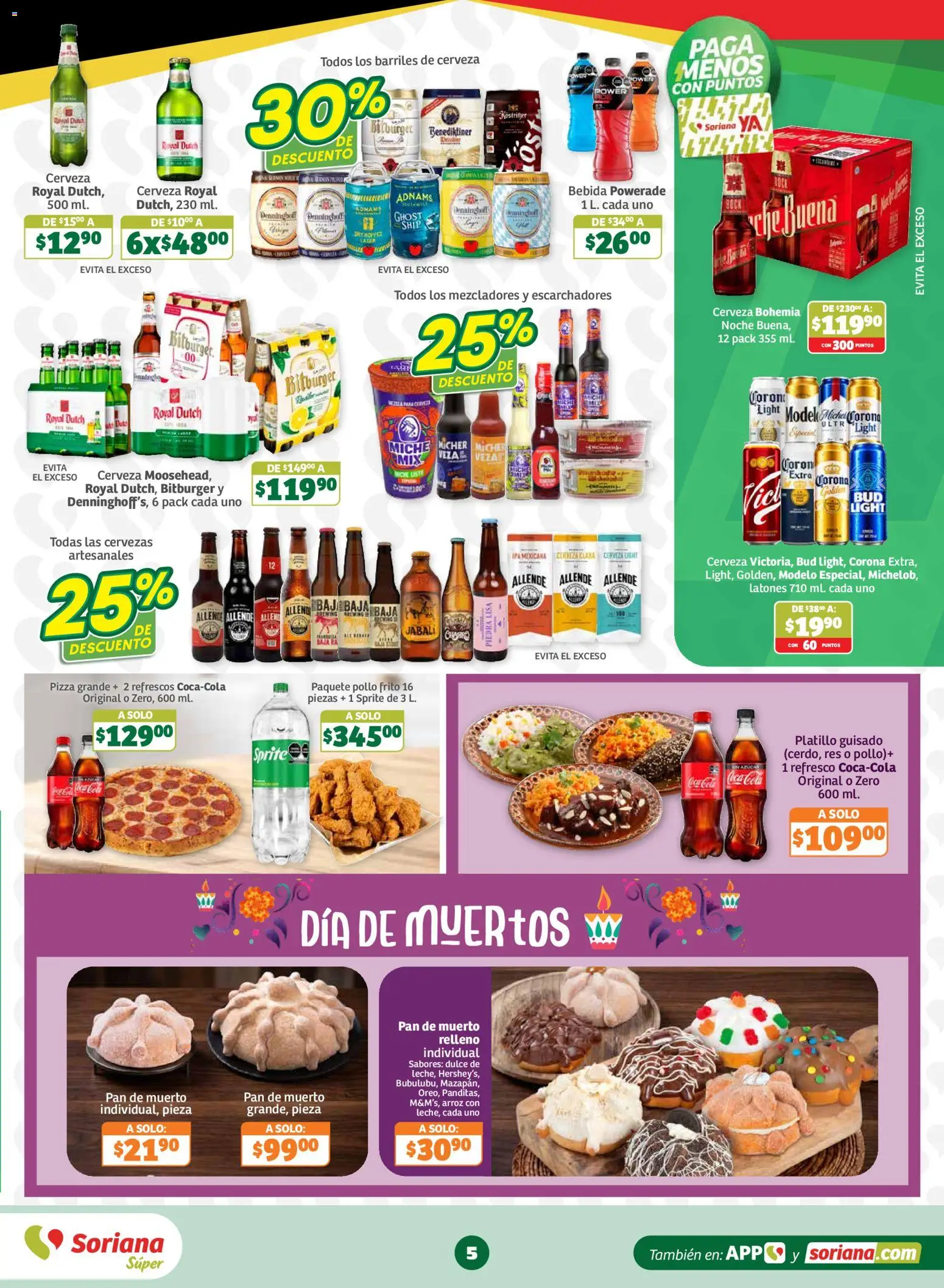 Nuevas ofertas de Soriana válidas en toda la República Mexicana desde el 30/10/2026. ¡Encuentra las mejores ofertas en Soriana Buen Fest Súper! | Página: 5