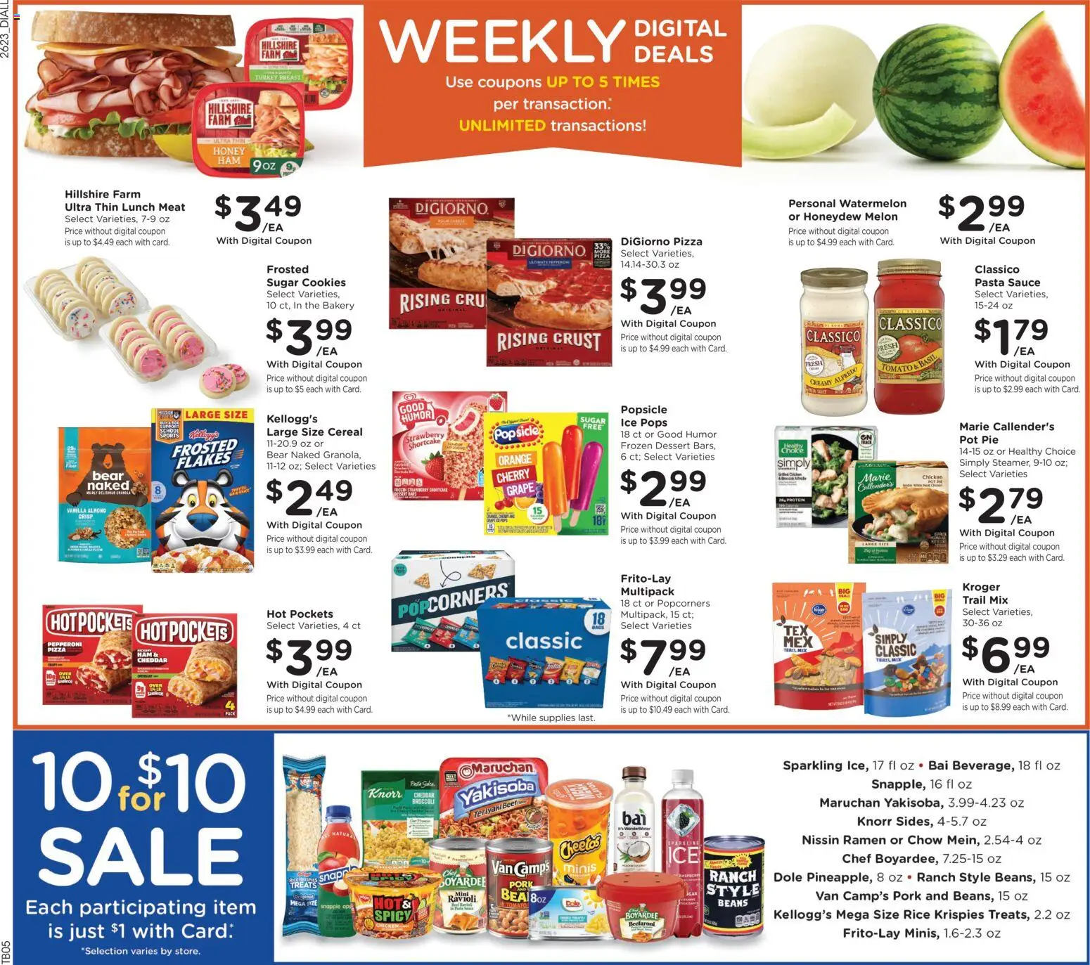 Dillons Weekly Ad - valid from 07/08/2026 | Page: 3 | Products: Pork, Pasta, Sauce, Sugar