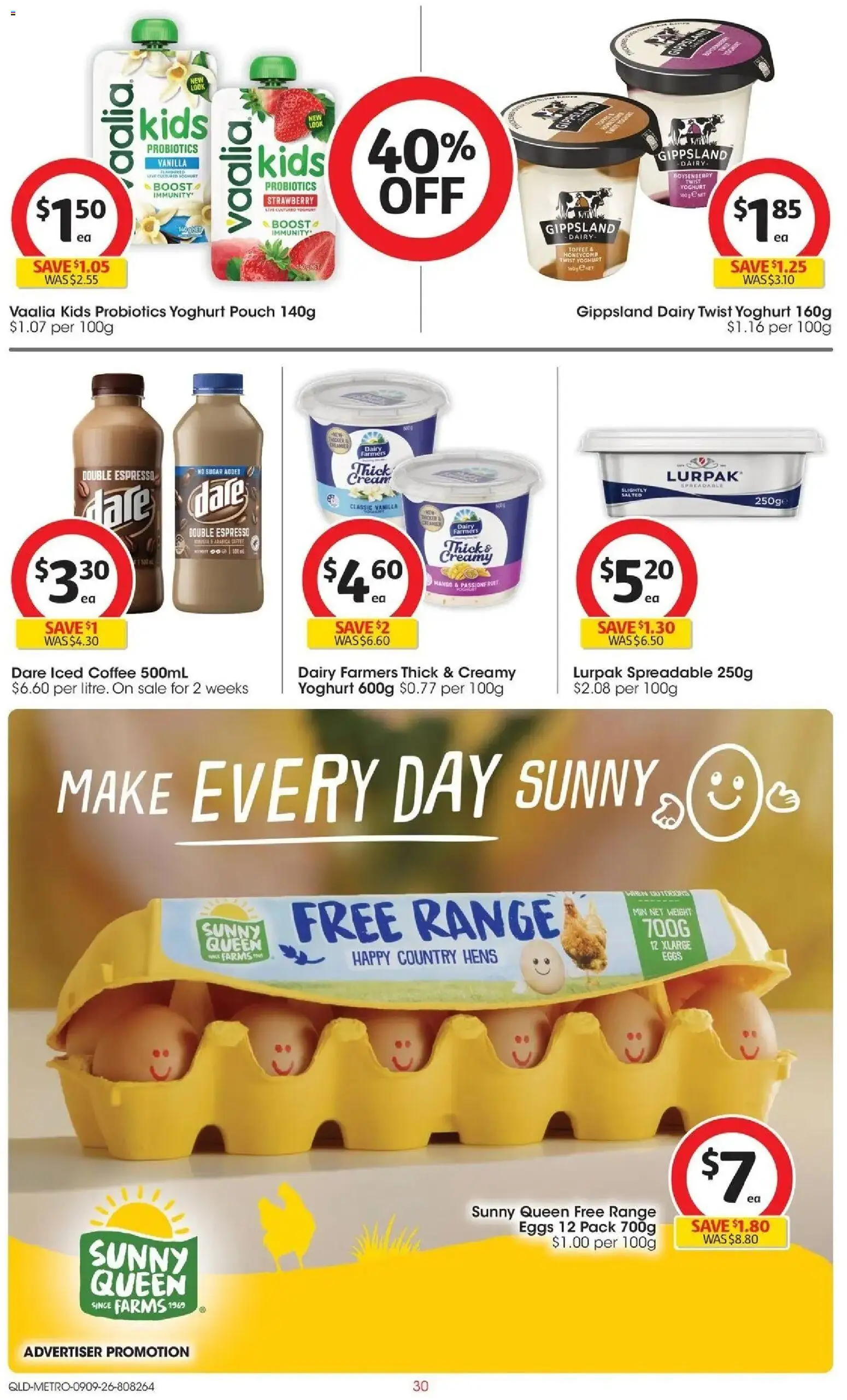 Coles catalogue - valid from 09/09/2026 | Page: 30 | Products: Probiotics, Cream, Weight, Spread