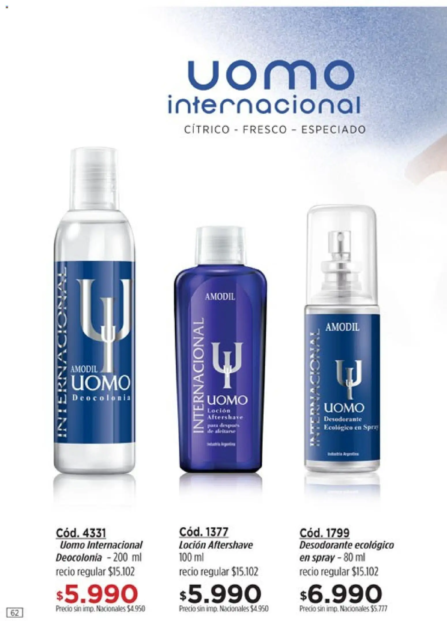 Catálogo Amodil Campaña 12 │ válido desde el 30/06/2026 | Página: 62 | Productos: Loción, Desodorante