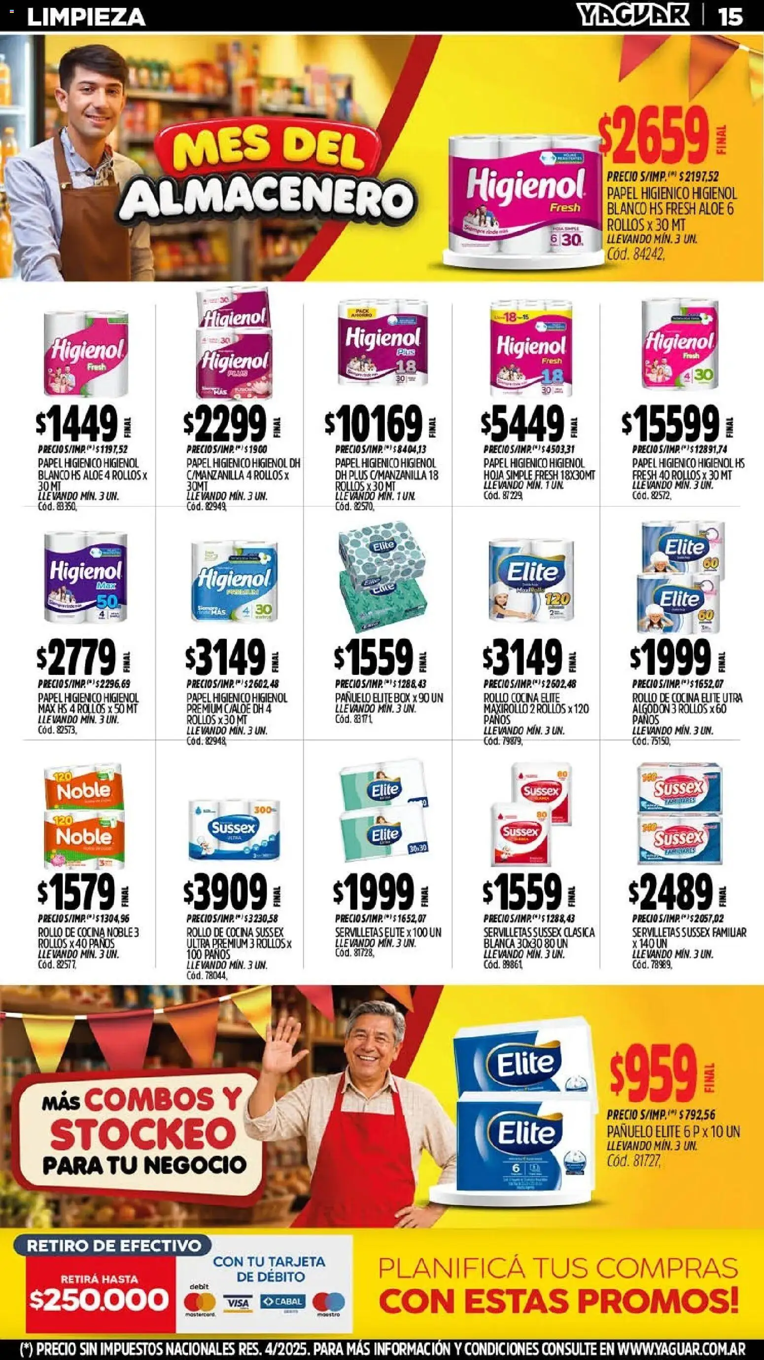 Yaguar - Oferta Semanal Salta │ válido desde el 28/09/2026 | Página: 16 | Productos: Algodón, Pañuelo, Cocina, Servilletas
