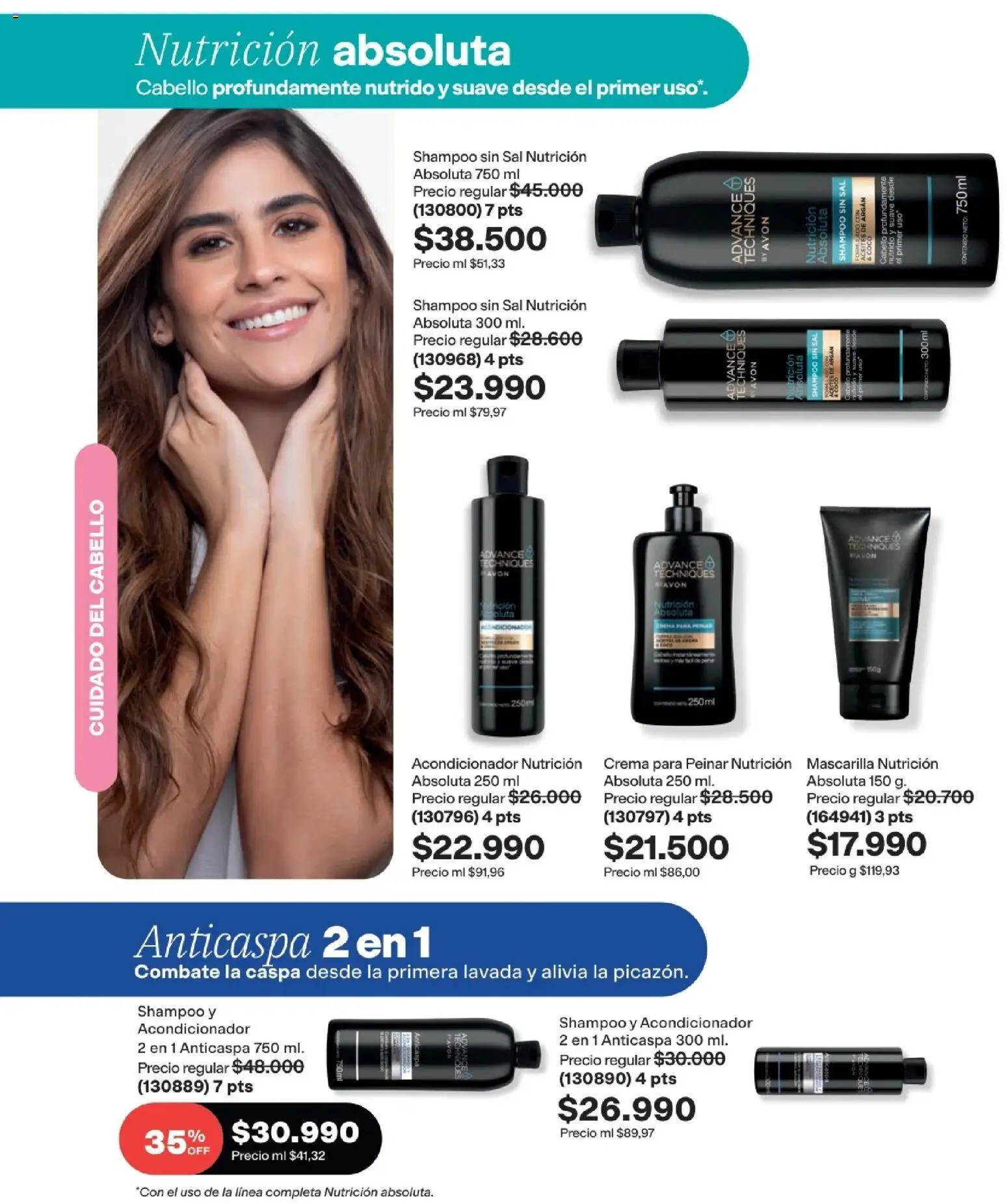 Avon revista - valida desde el 29/07/2026 | Página: 154 | Productos: Crema, Sal, Shampoo, Acondicionador