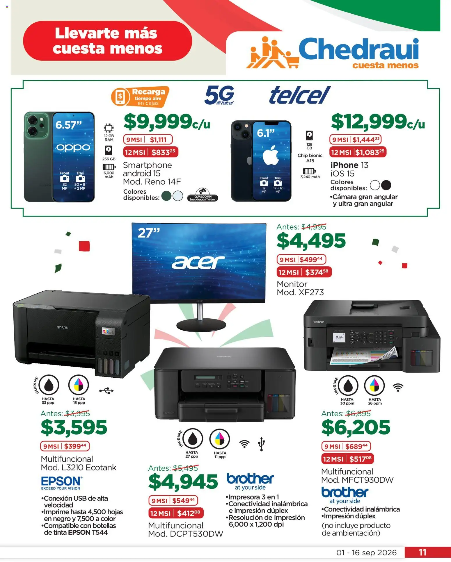 Nuevas ofertas de Chedraui válidas en toda la República Mexicana desde el 01/09/2026. ¡Encuentra las mejores ofertas en Chedraui Celebremos a México! | Página: 11