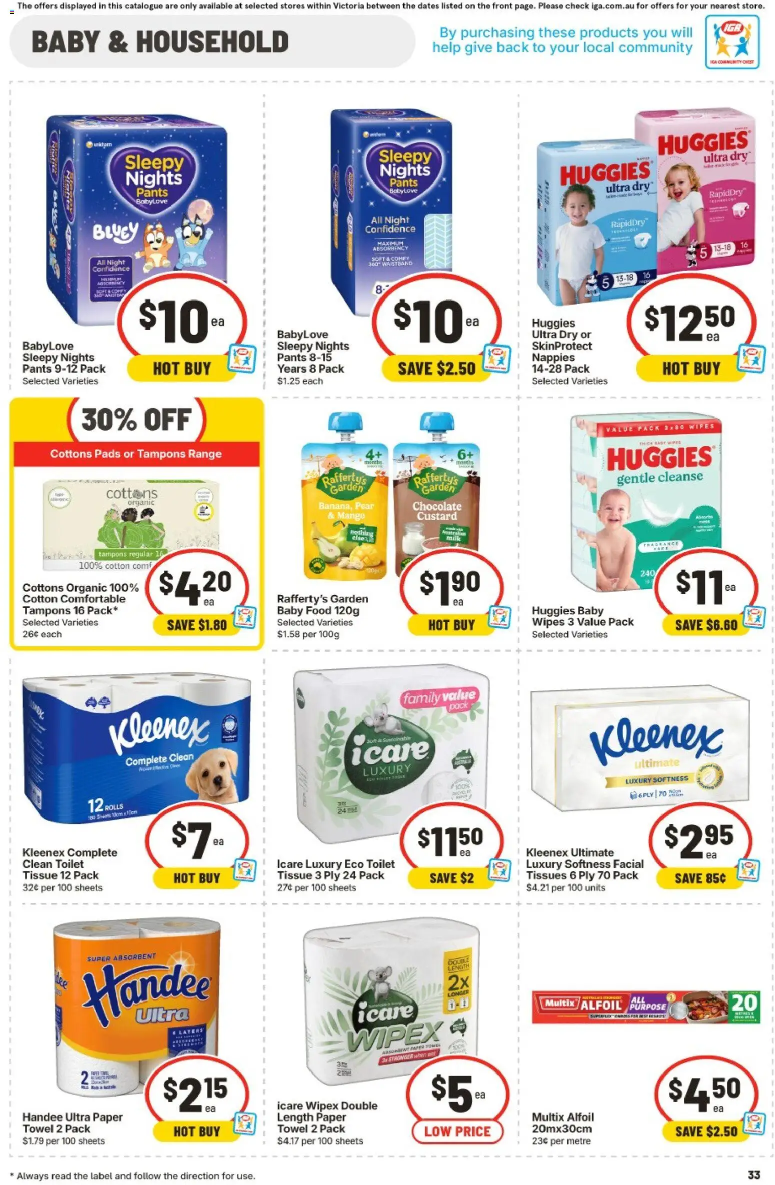 IGA catalogue - valid from 10.06.2026 | Page: 31 | Products: Toilet, Household, Nappies, Pear