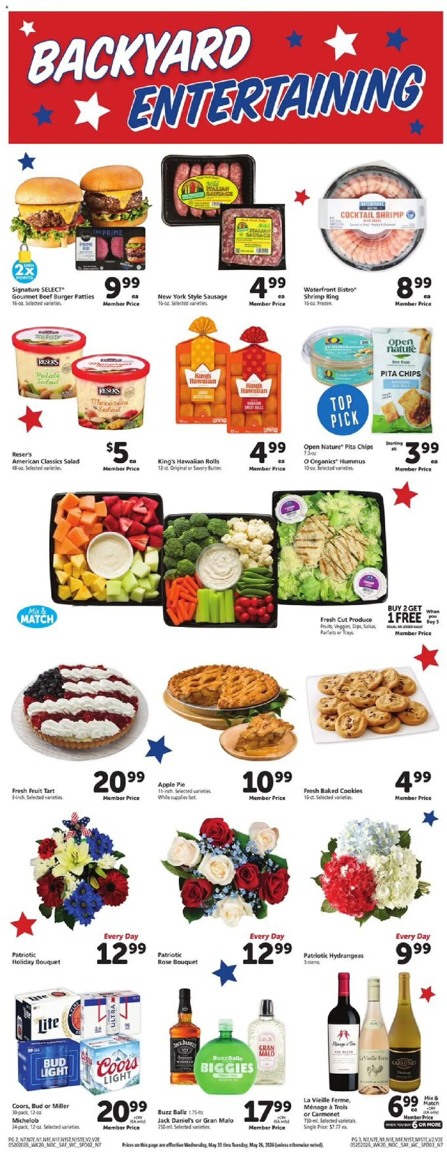Safeway Weekly Ad - valid from 20.05.2026 | Page: 2 | Products: Ring, Butter, Chips, Sausage
