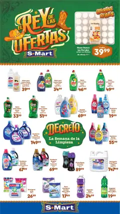 Vista previa de S-Mart folleto Ofertas de feria Chihuahua, nuevo folleto de la tienda, válido en México a partir del 31/07/2026 | Página: 1 | Productos: Detergente, Huevo, Limón, Suavizante