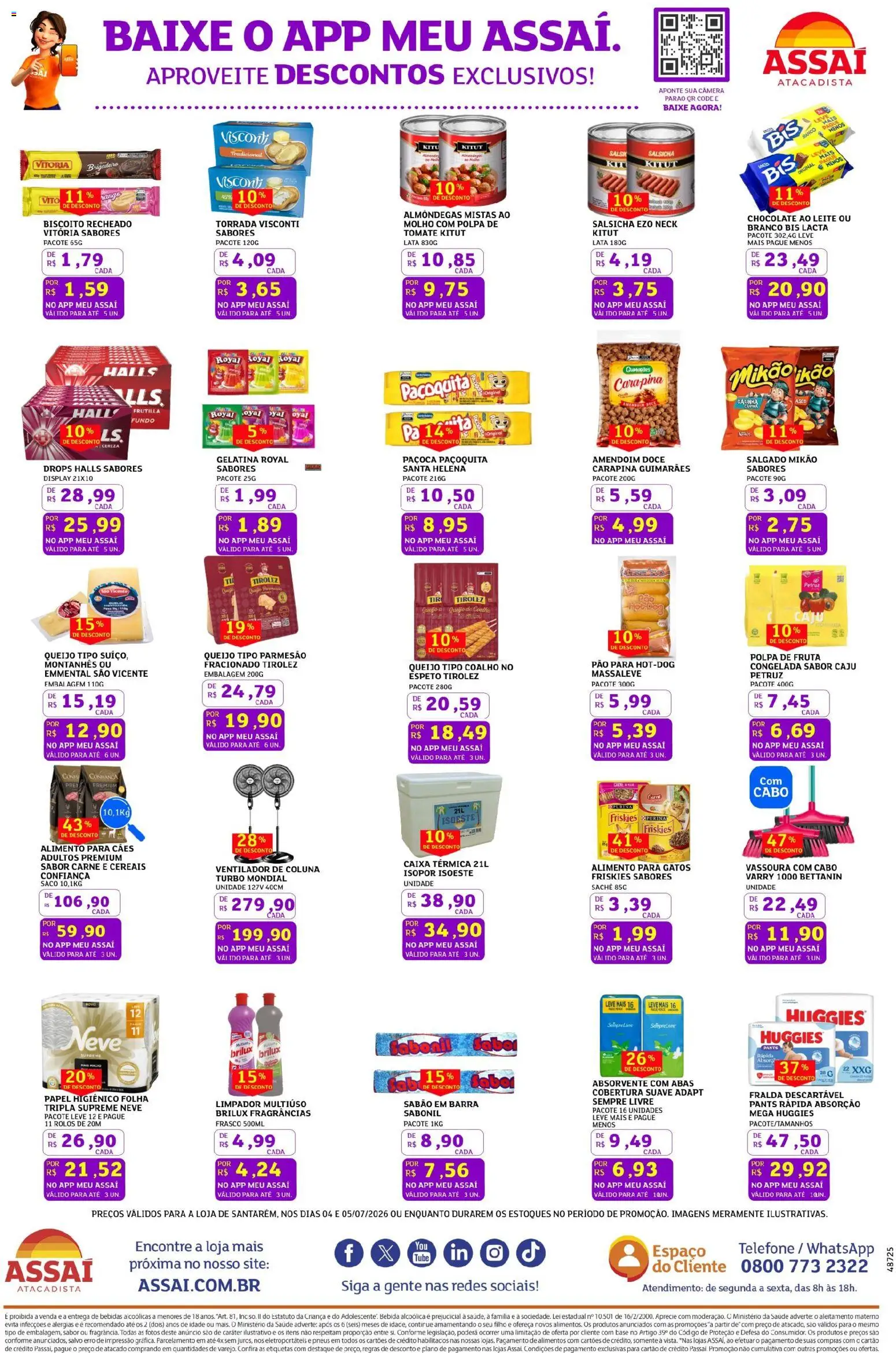 Assaí Atacadista Folheto - válido de 04/07/2026 | Página: 3 | Produtos: Caju, Amendoim, Caixa, Pão
