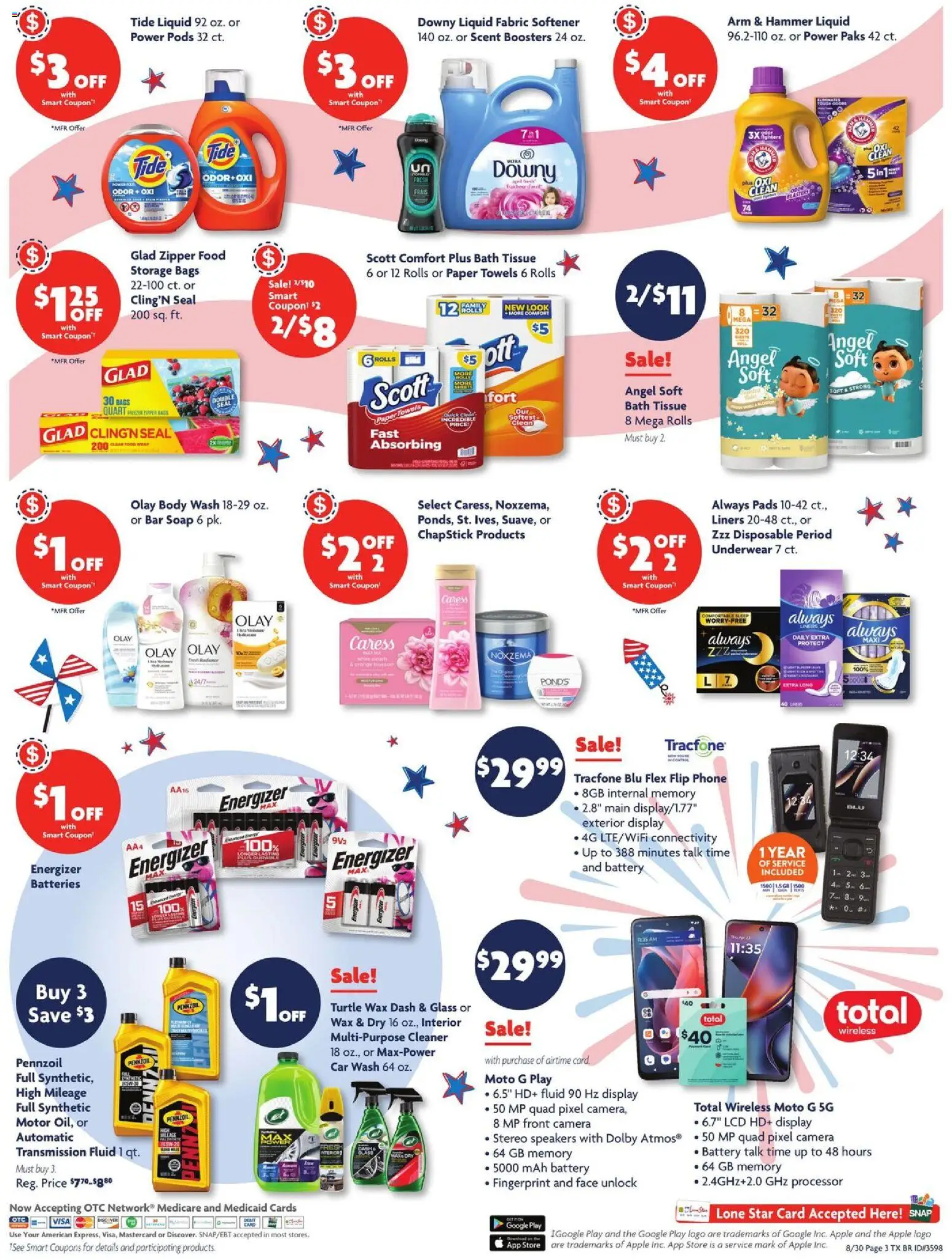 Family Dollar Weekly Ad - valid from 08/30/2026 | Page: 9 | Products: Soap, Pads, Underwear, Phone