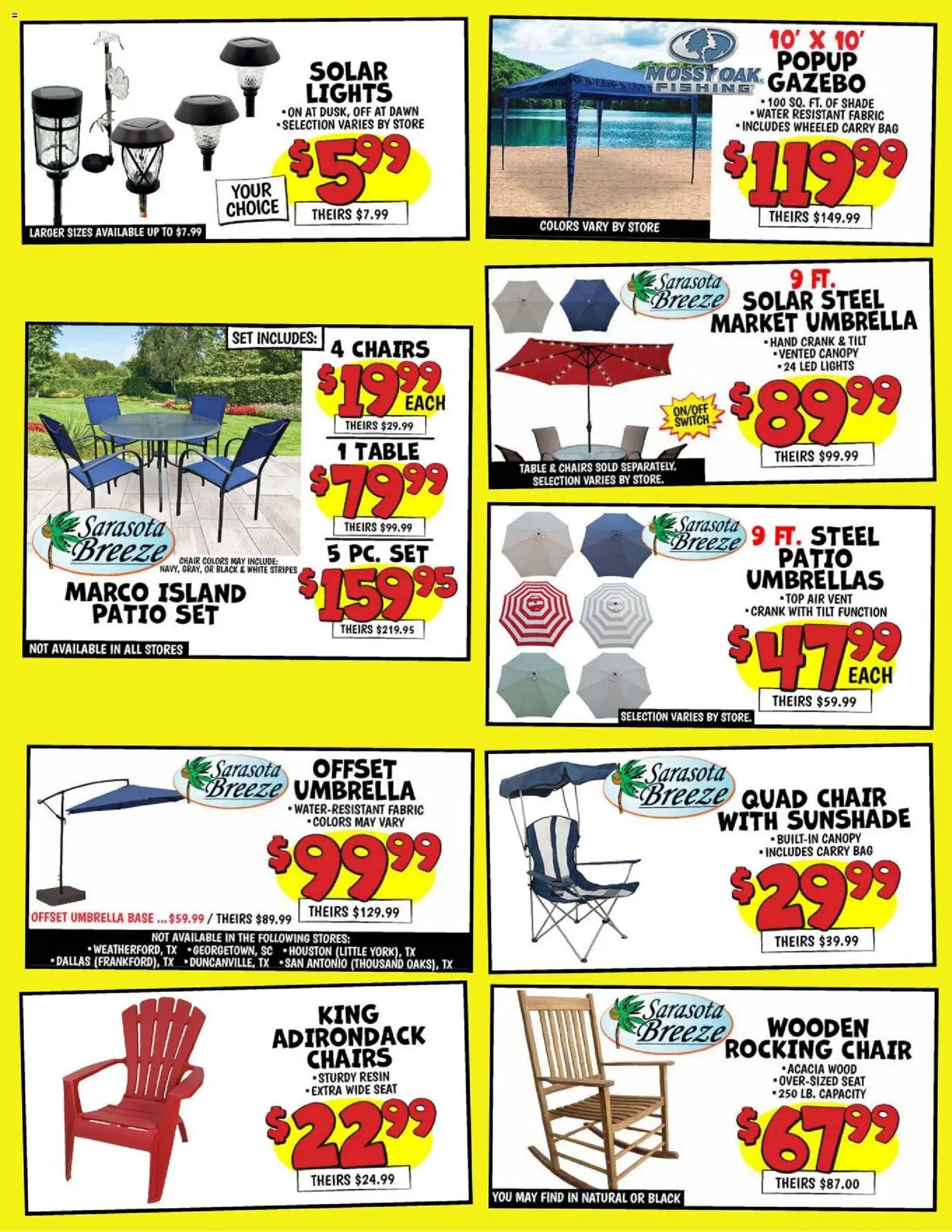 Ollie's Weekly Ad - valid from 09.05.2026 | Page: 5 | Products: Table, Water, Umbrella, Bag