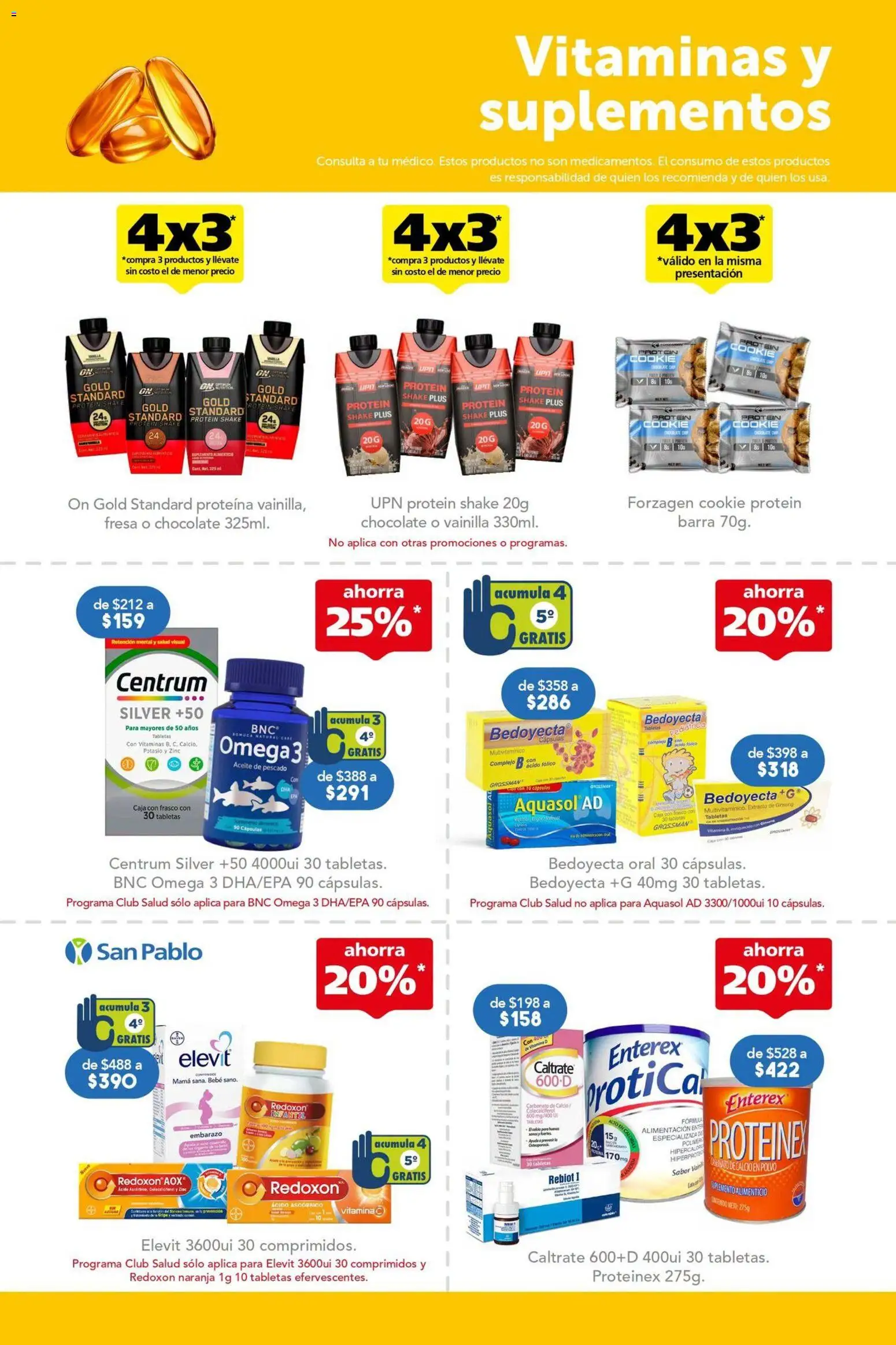 Nuevas ofertas de Farmacia San Pablo válidas en toda la República Mexicana desde el 11/10/2026. ¡Encuentra las mejores ofertas en Farmacia San Pablo catálogo! | Página: 3