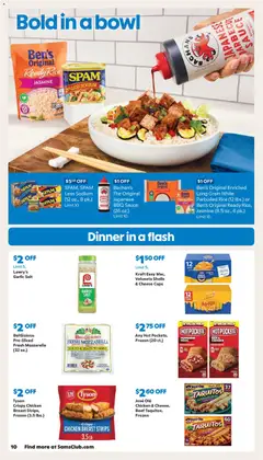 Preview of Sam's Club weekly ads valid from 07/22/2026 | Page: 10 | Products: Ham, Pizza, Beef, Garlic