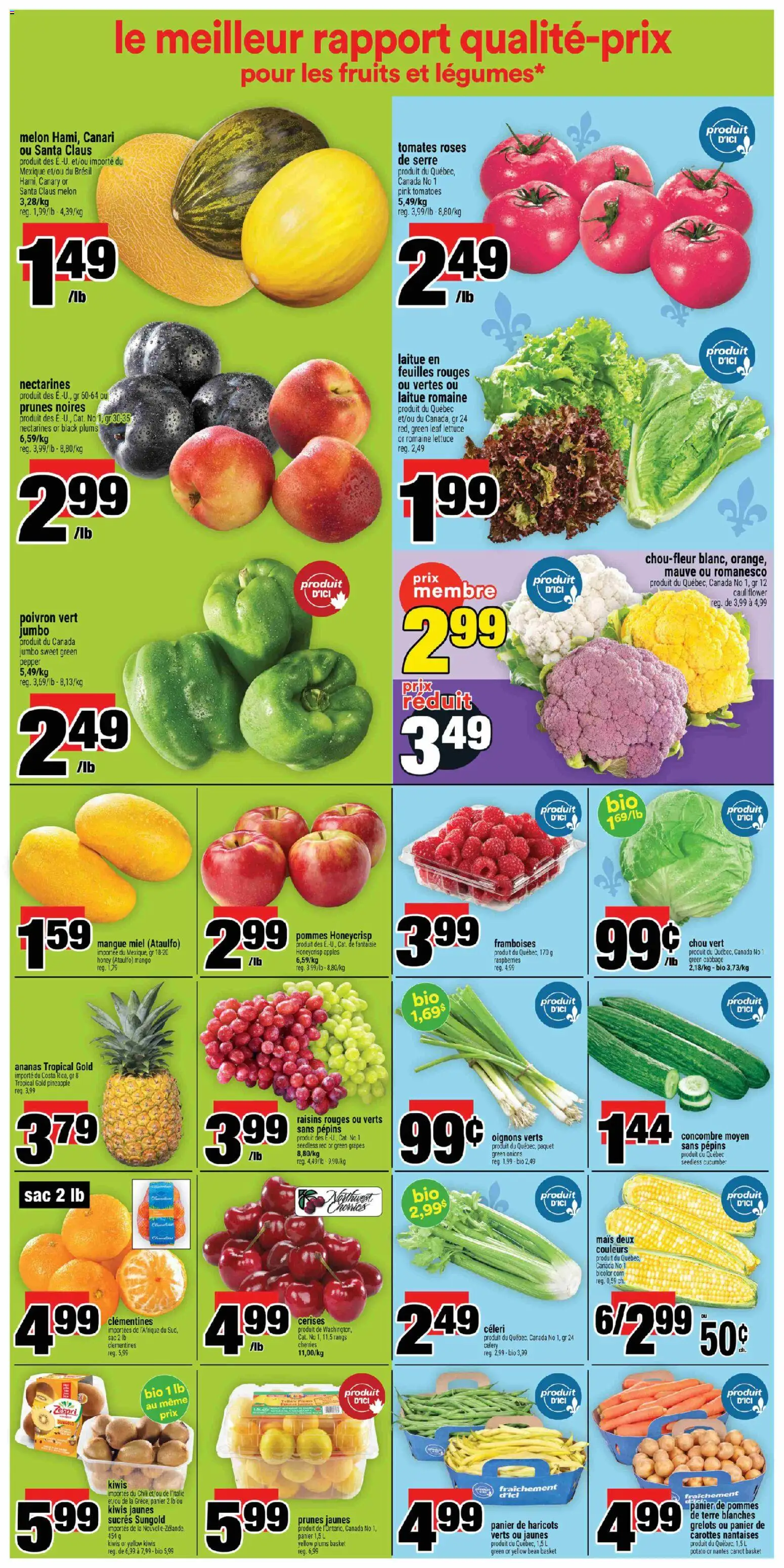 Super C flyer valid from Jul 30, 2026 | Page: 4 | Products: Pepper, Raisins, Basket, Cauliflower